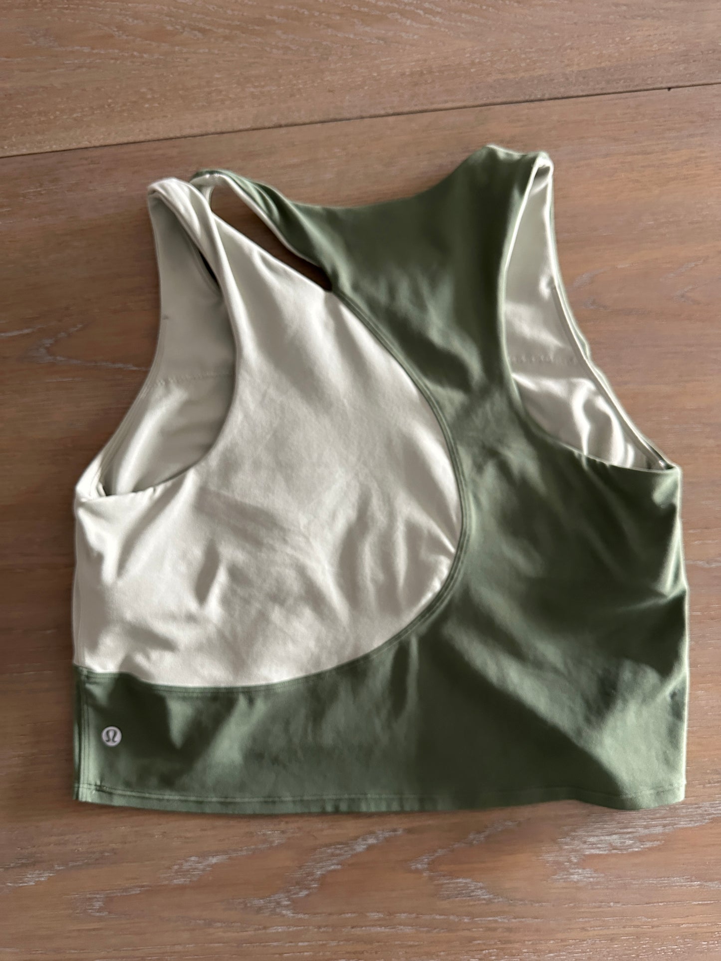 lululemon asymmetrical green align tank (size 12)