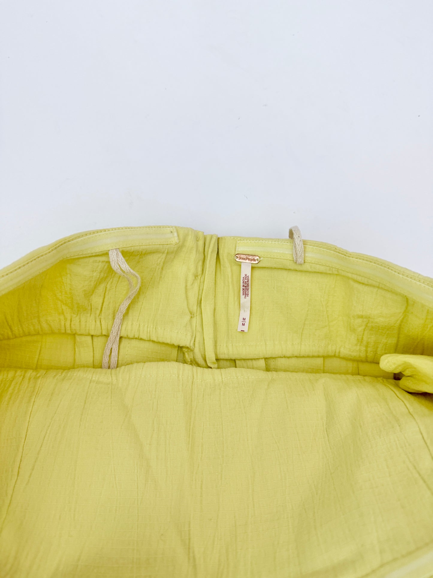 free people strapless yellow mini dress (size medium)