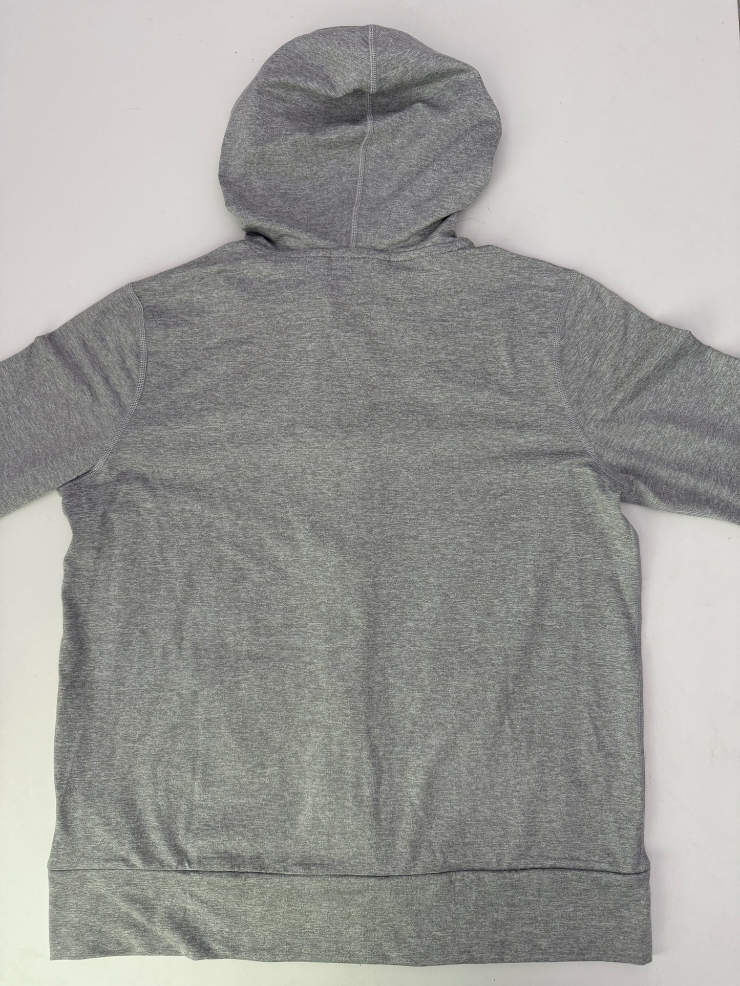 vuori halo performance grey zip up hoodie (size small)