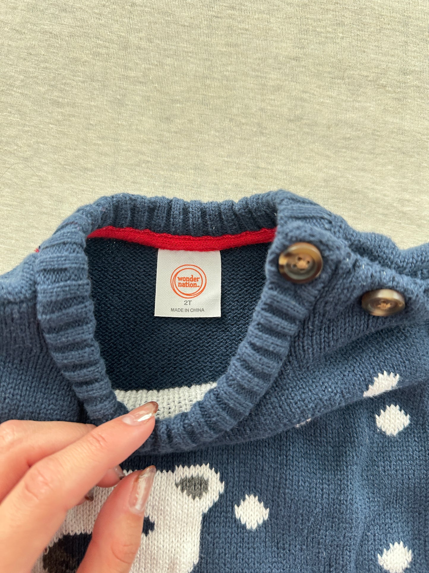 KIDS 100% cotton polar bear sweater (size 2T)