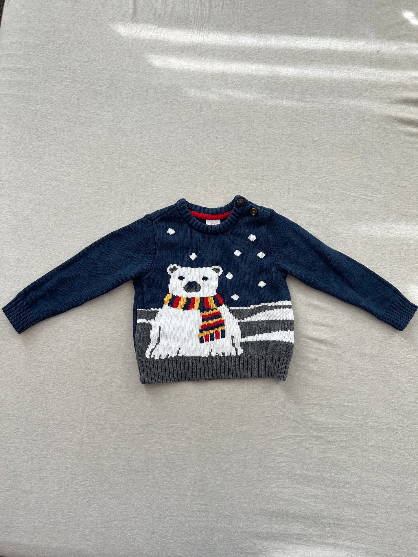 KIDS 100% cotton polar bear sweater (size 2T)