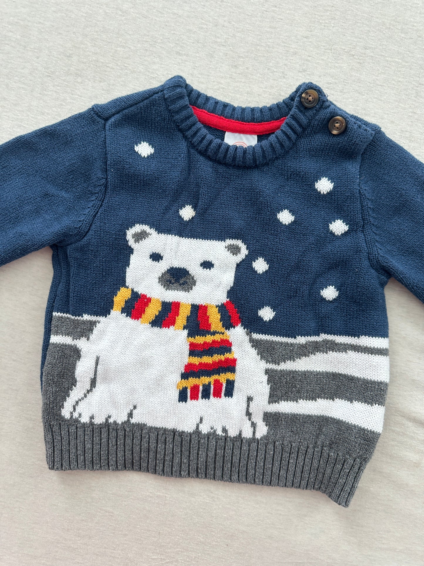 KIDS 100% cotton polar bear sweater (size 2T)