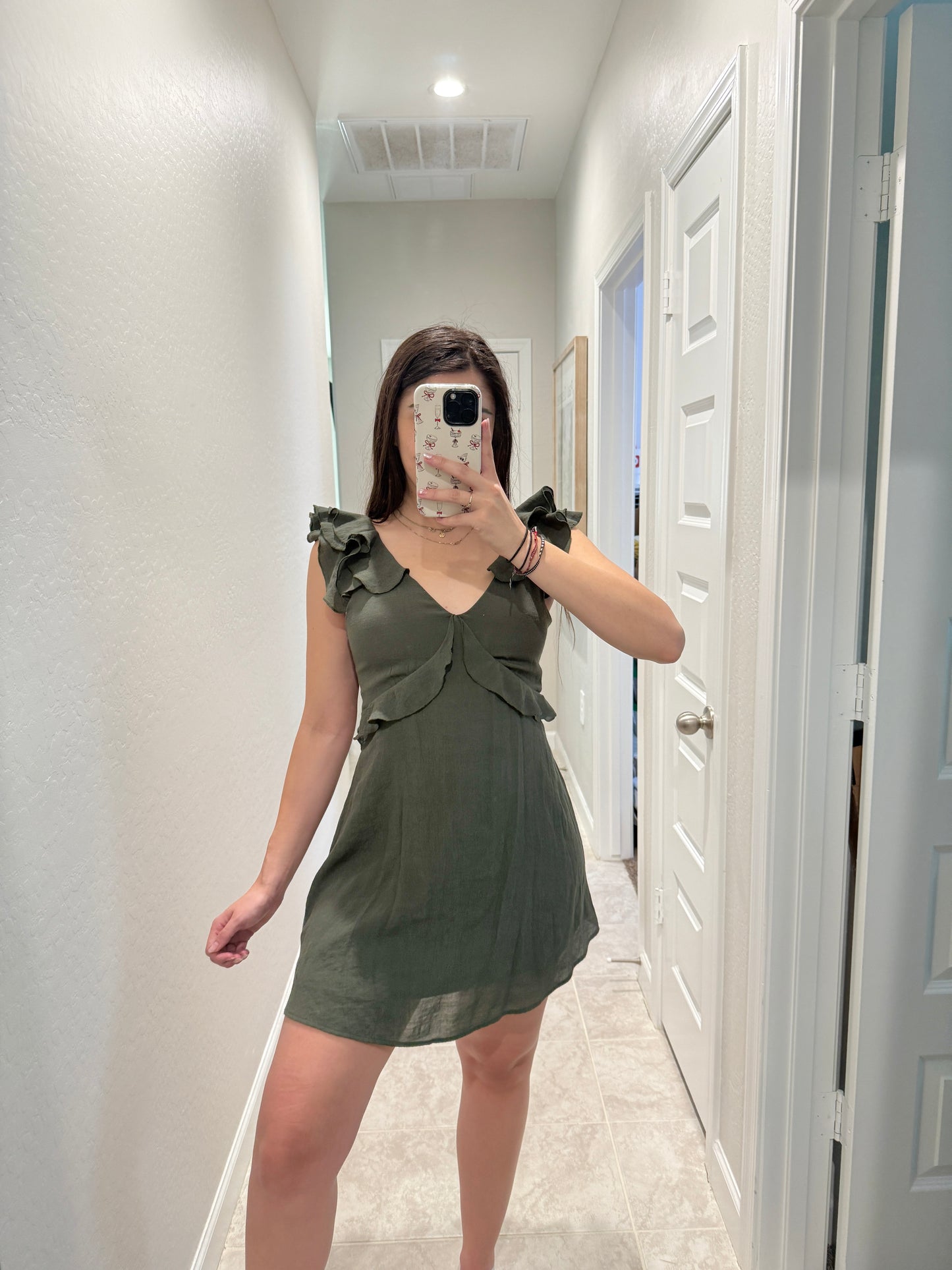 Mi Ami green mini dress (size small)