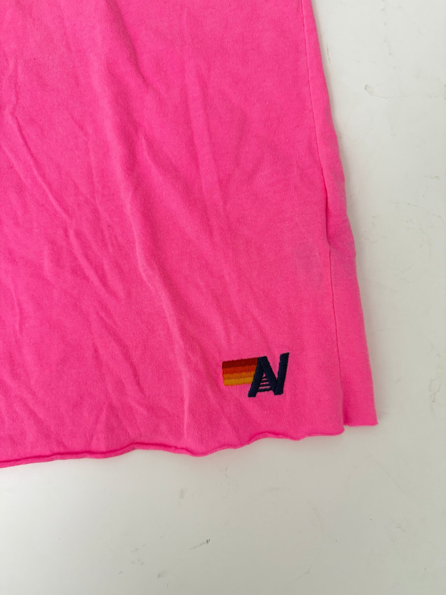 Aviator nation pink logo tee (size large)