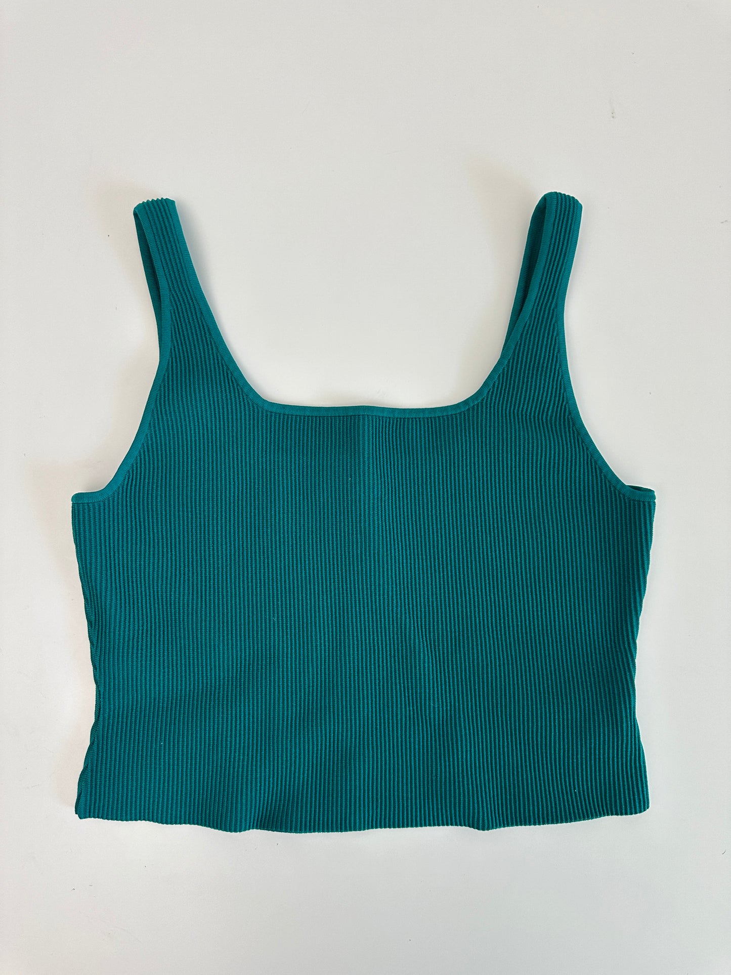 aritzia babaton teal sculpt knit tank (size xlarge)