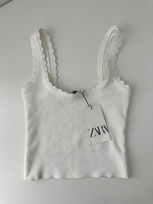 NWT white zara tank