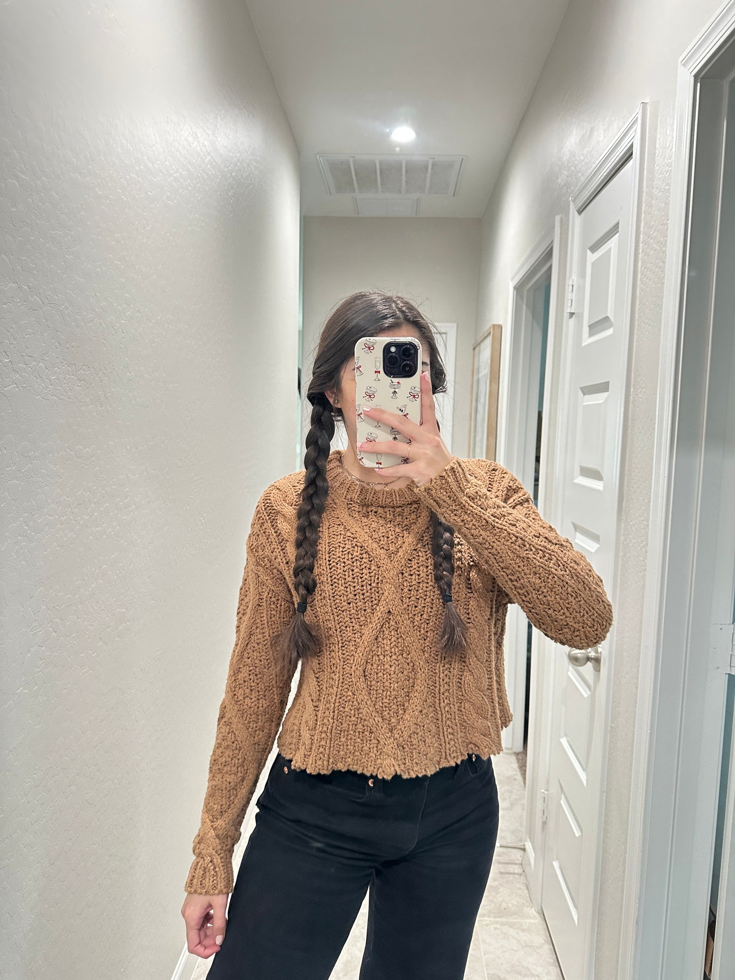 free people 100% cotton knit sweater (size XS)