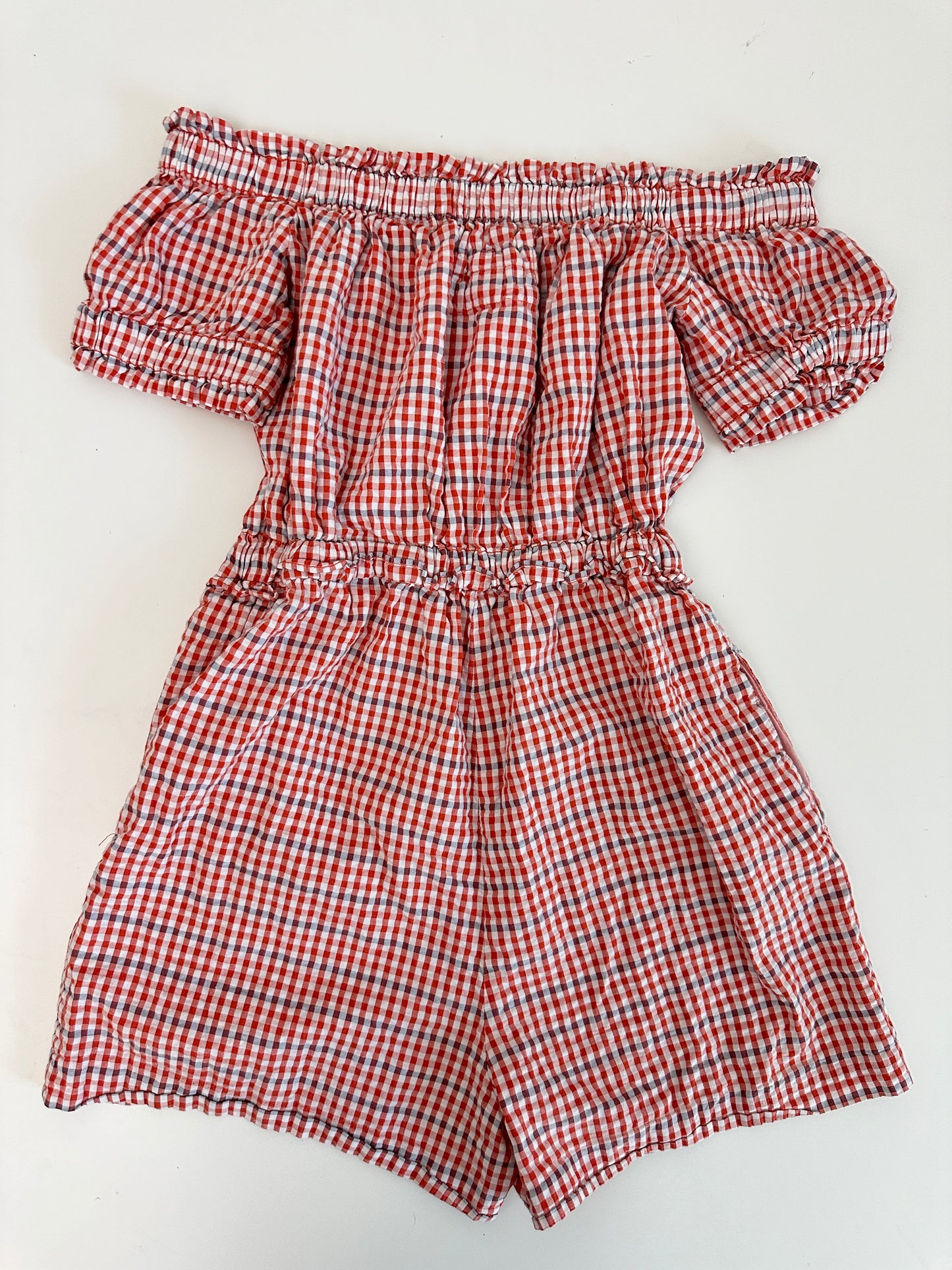 anthropologie gingham romper (size xsmall)