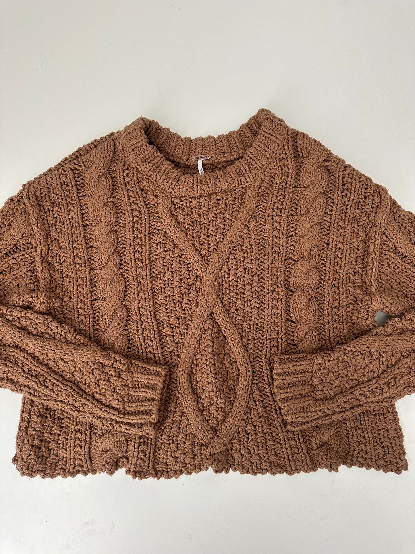 free people 100% cotton knit sweater (size XS)