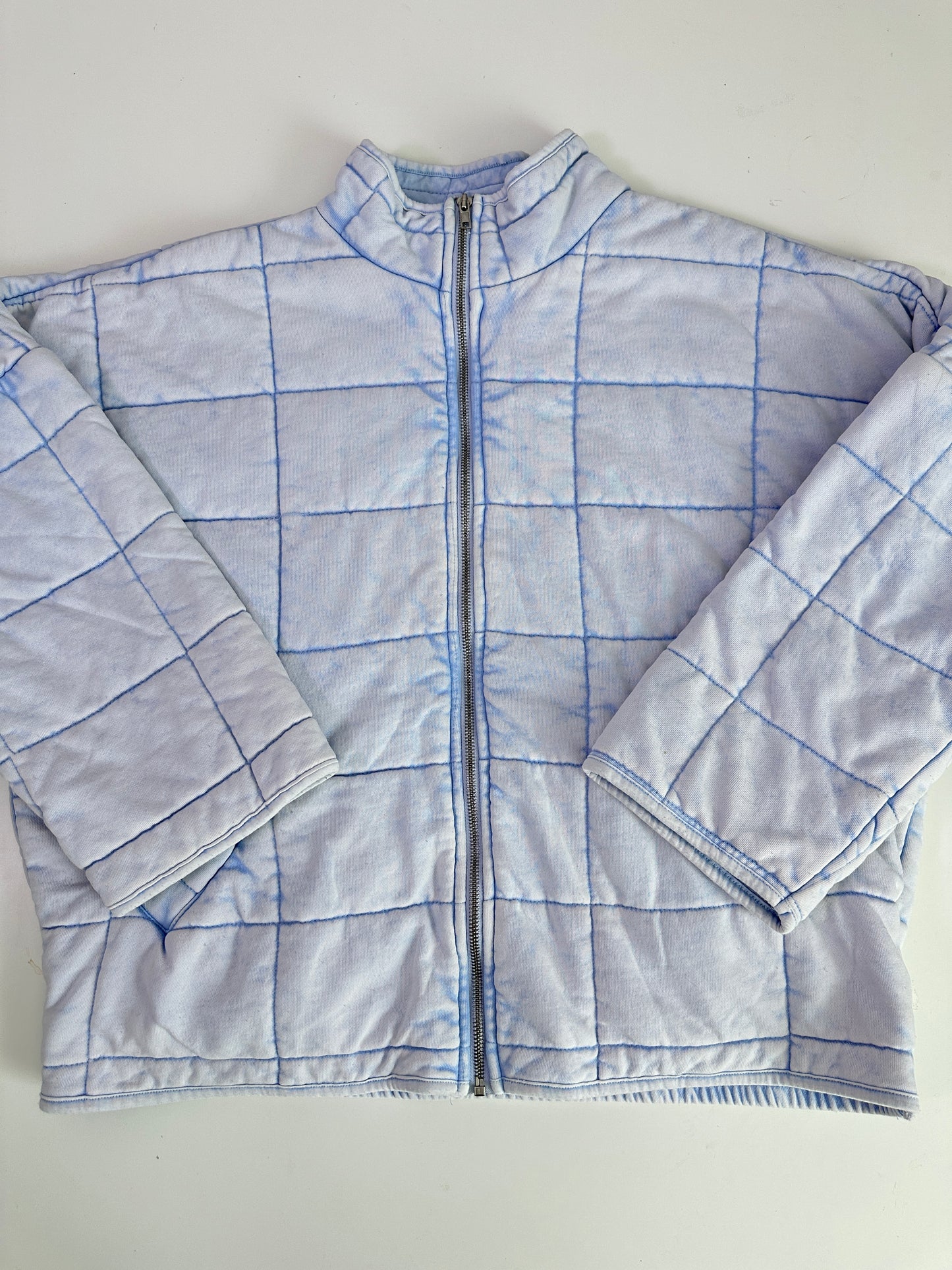 f21 quilted zip up jacket (size small)