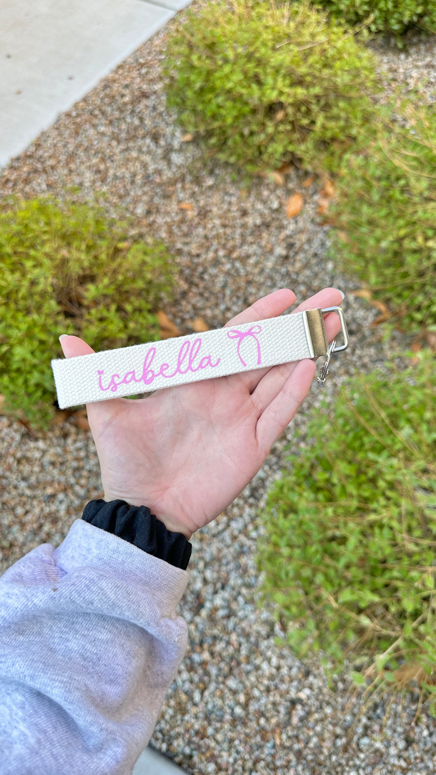 custom bow name wristlet