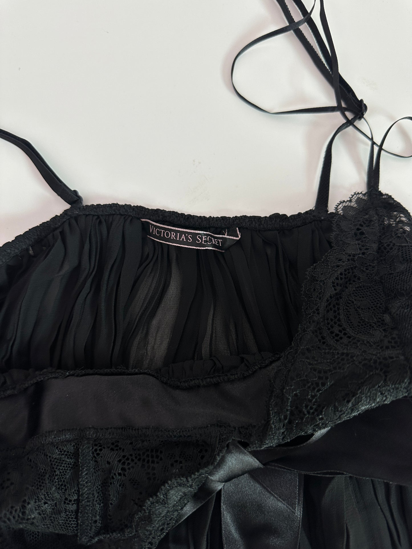 VS black lace babydoll top (size small)