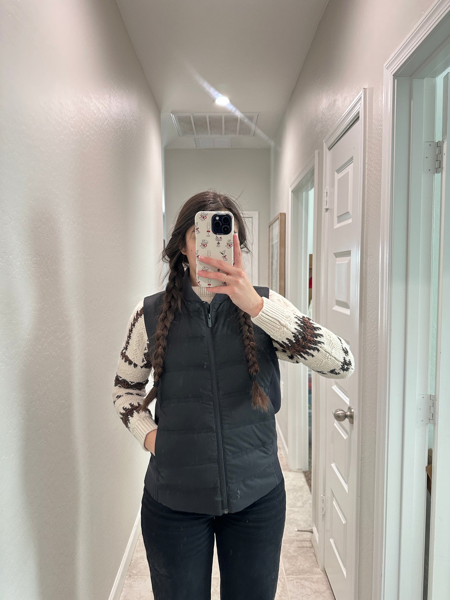 lululemon black puffer vest (size 12)