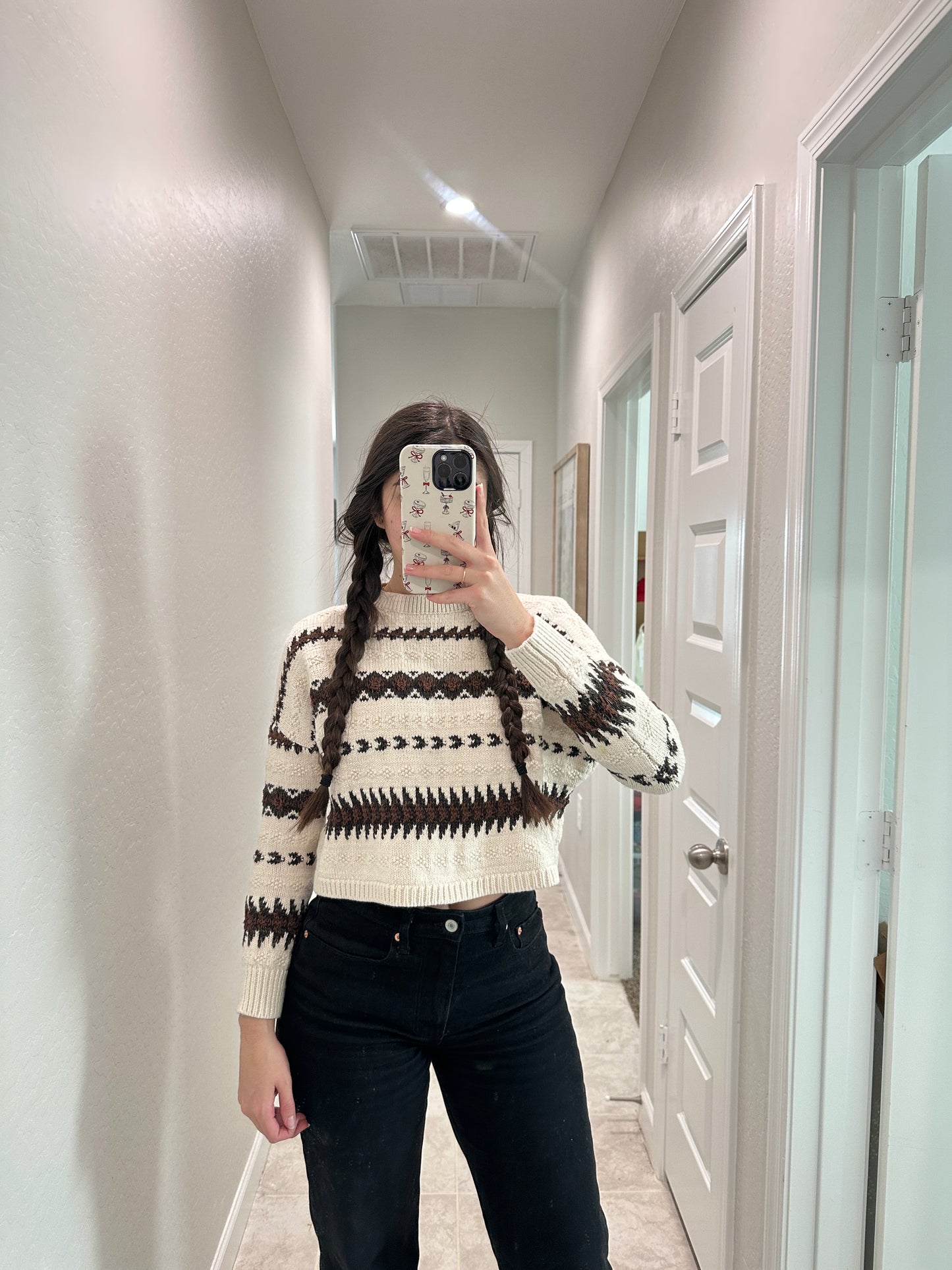 ralph lauren cropped knit sweater (size small)