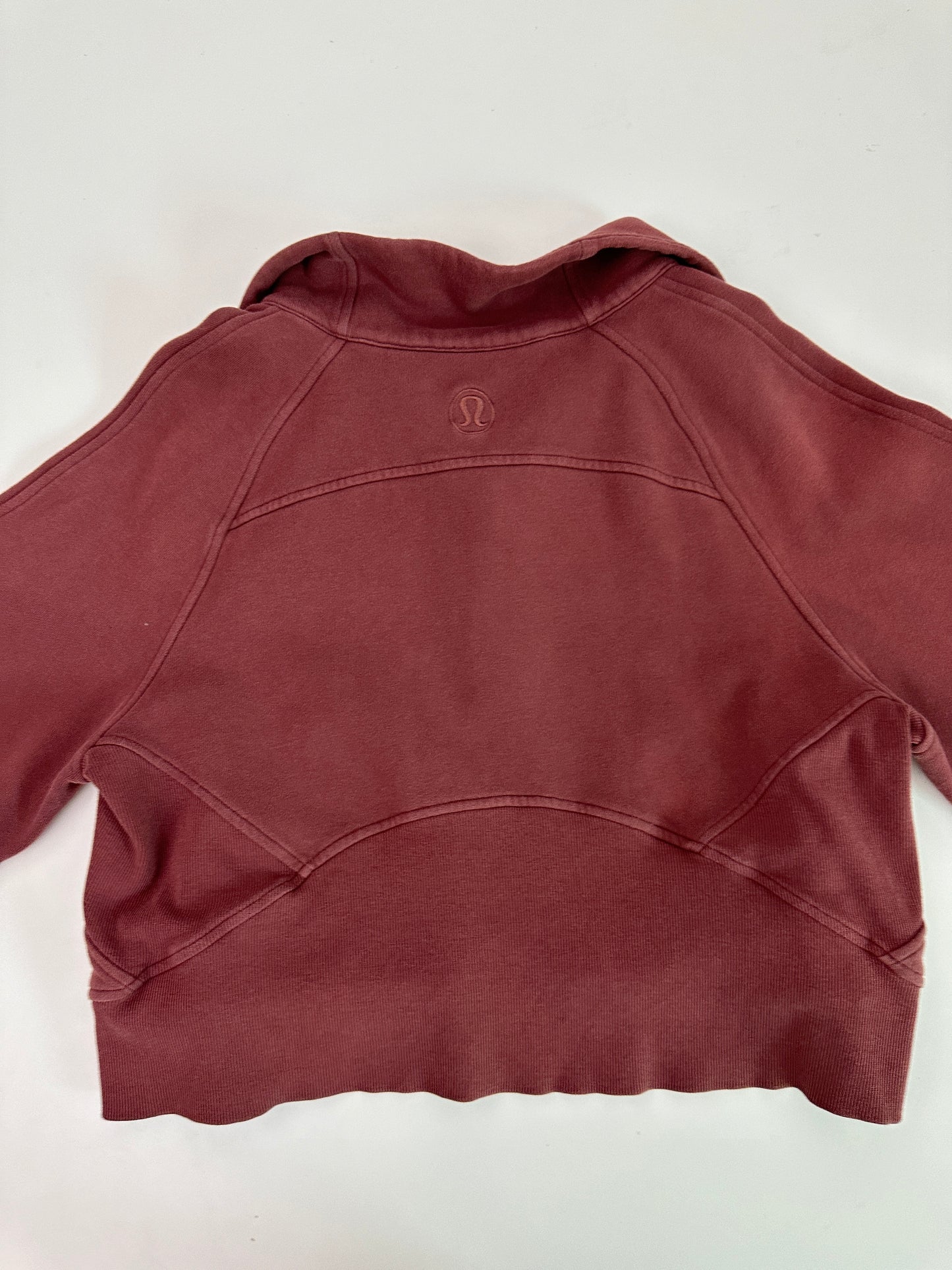 lululemon maroon scuba half zip funnel neck (size M/L)