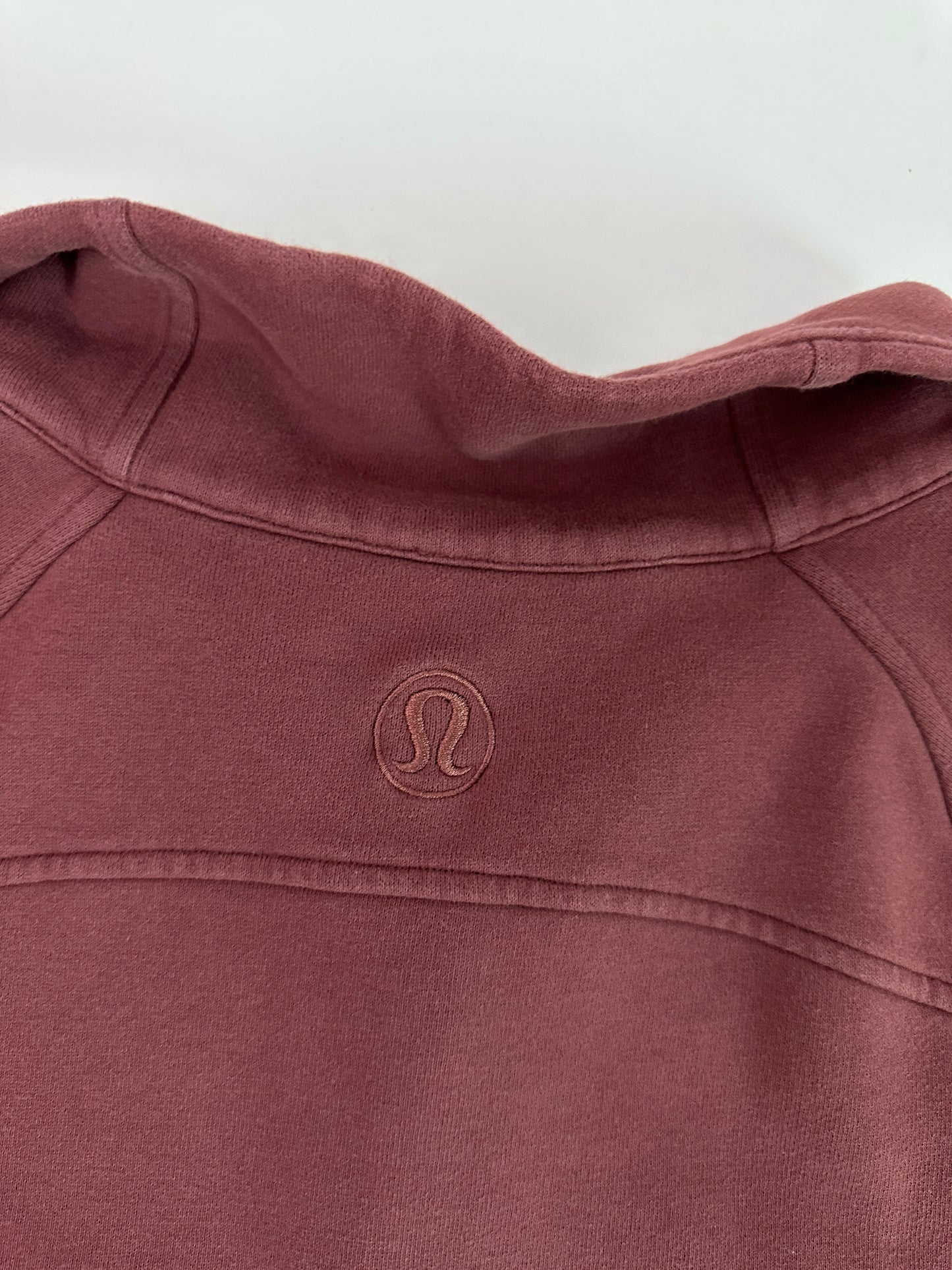 lululemon maroon scuba half zip funnel neck (size M/L)