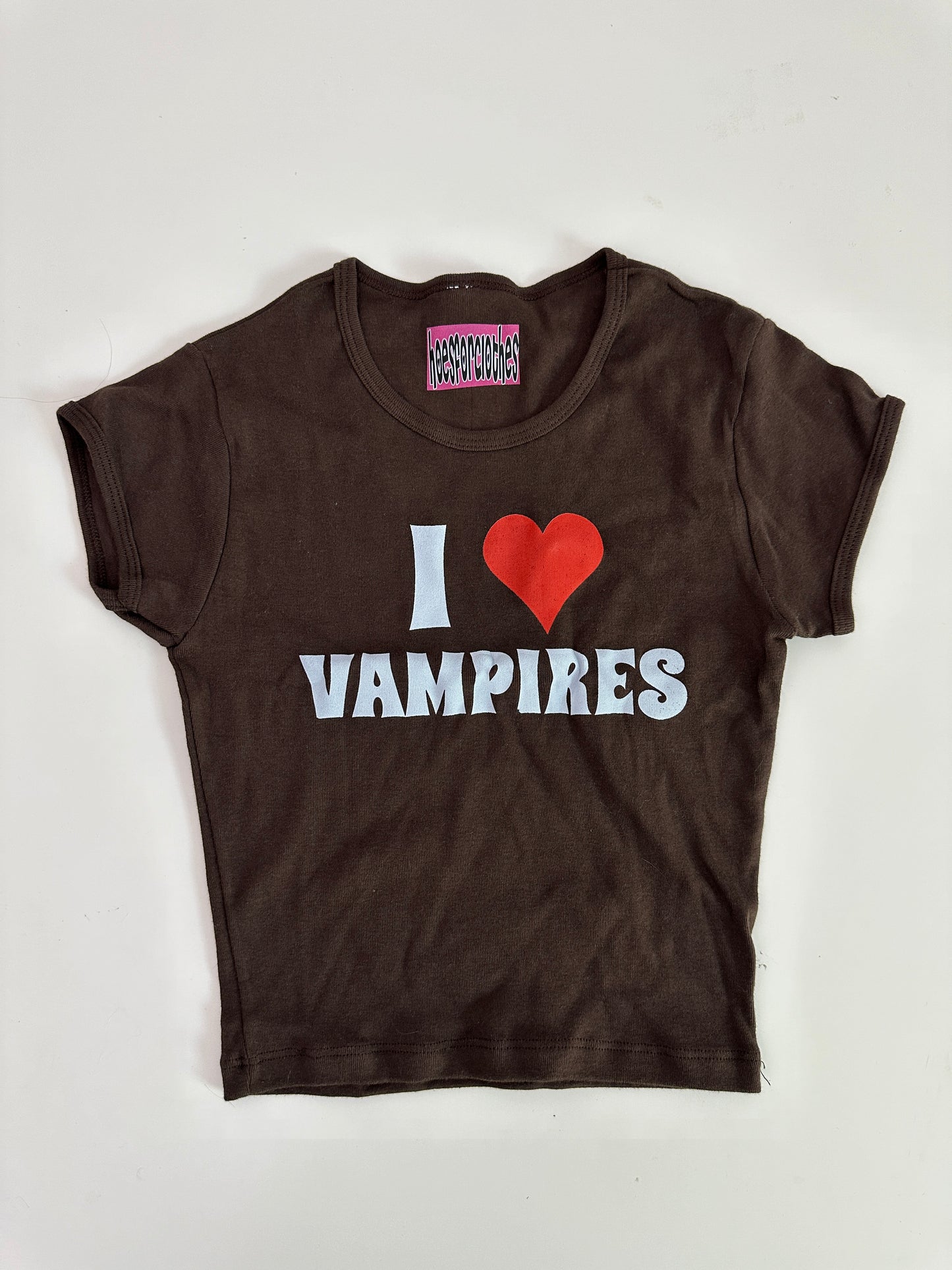 hoesforclothes I <3 vampires baby tee (size small)