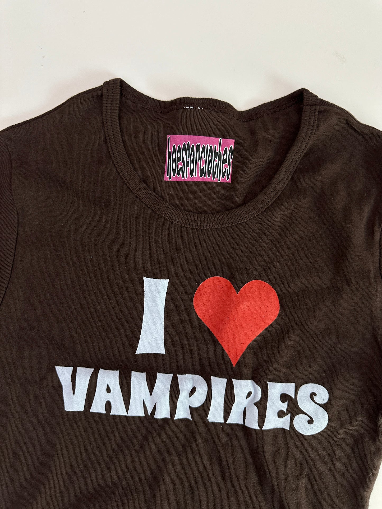 hoesforclothes I <3 vampires baby tee (size small)