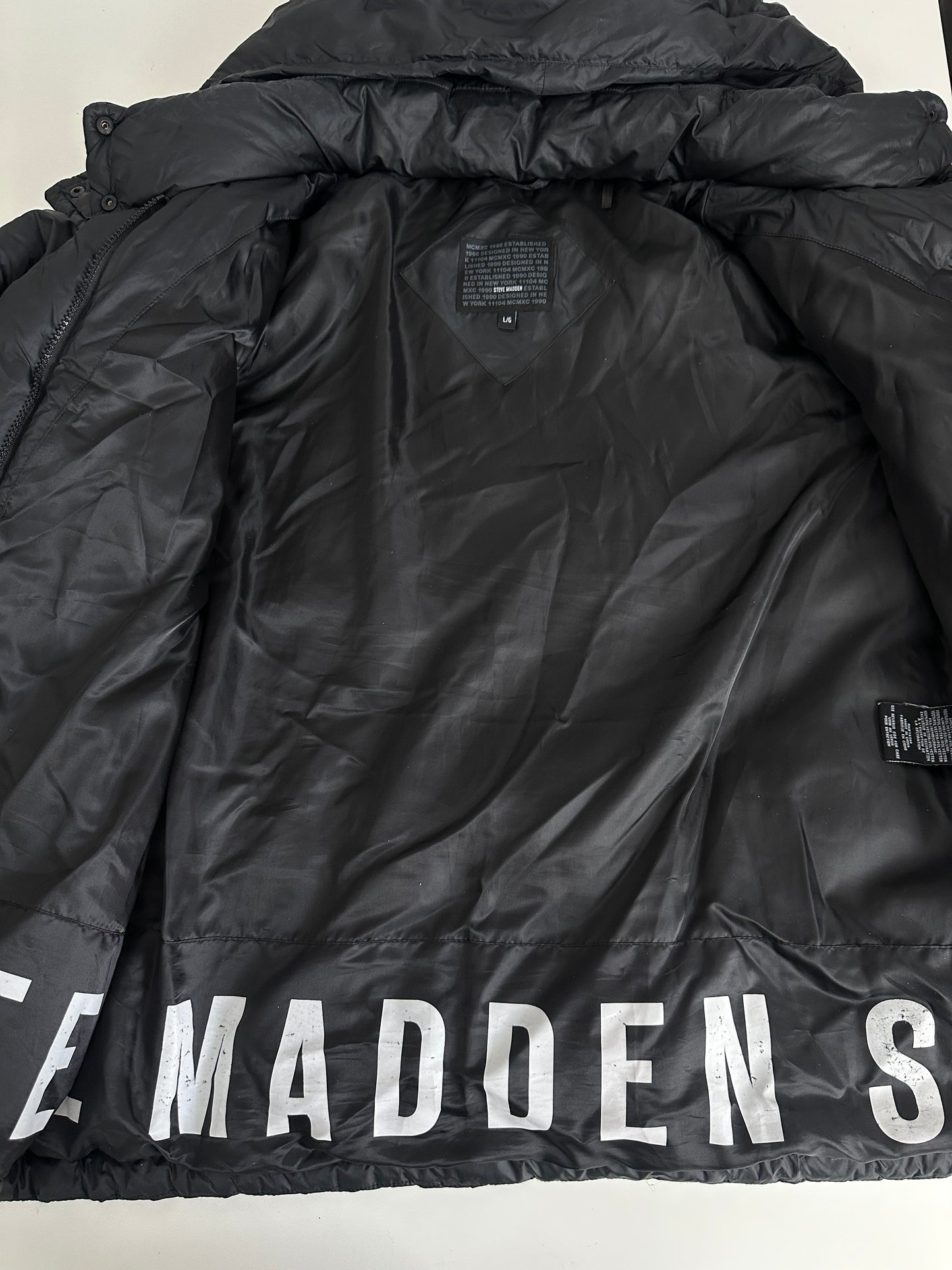 Steve Madden full length puffer jacket (size large)