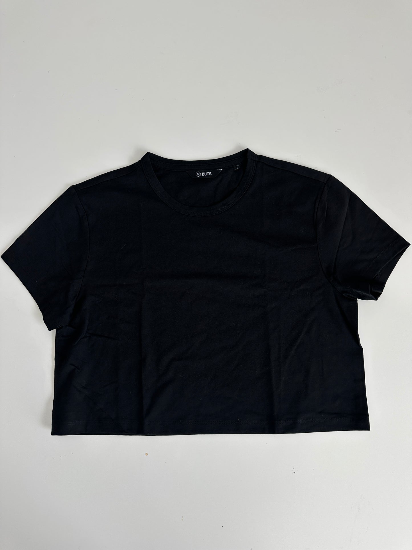 CUTS clothing "almost Friday" cropped tee (size small)