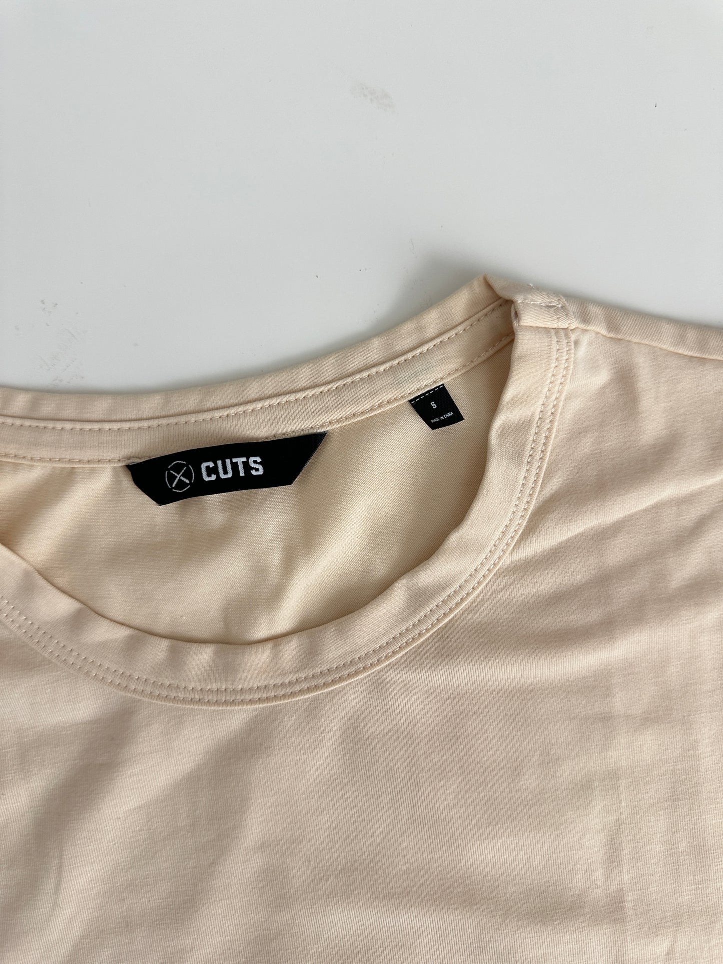 CUTS clothing "almost Friday" cropped tee (size small)