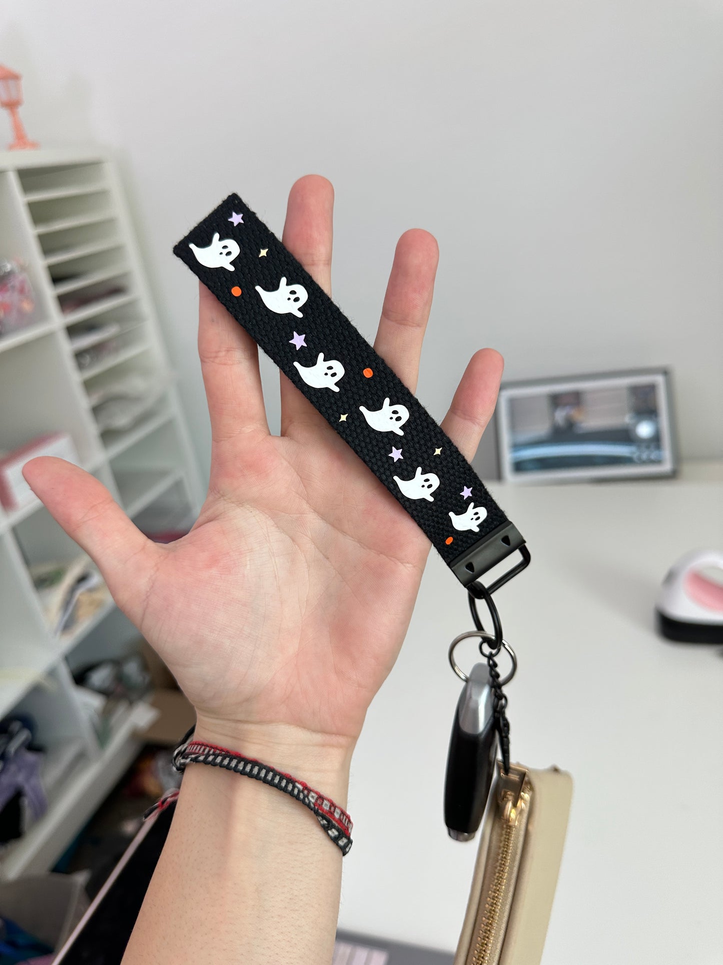 halloween ghost wristlet