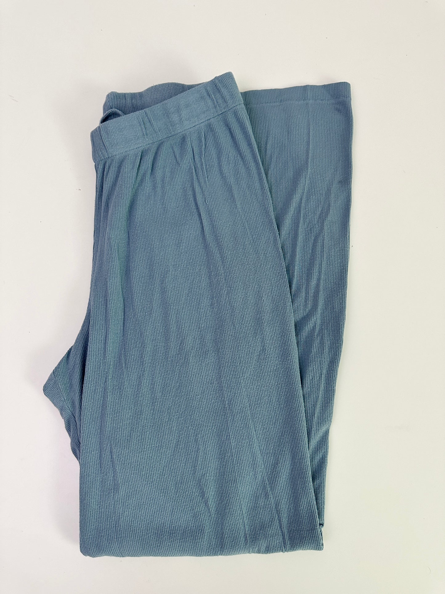 skims blue ribbed lounge pants (size medium)