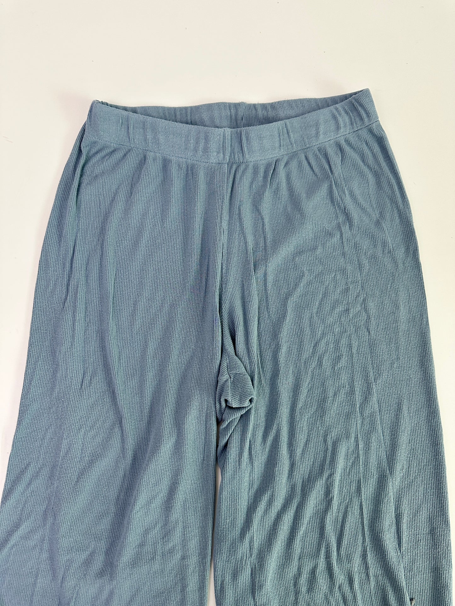 skims blue ribbed lounge pants (size medium)