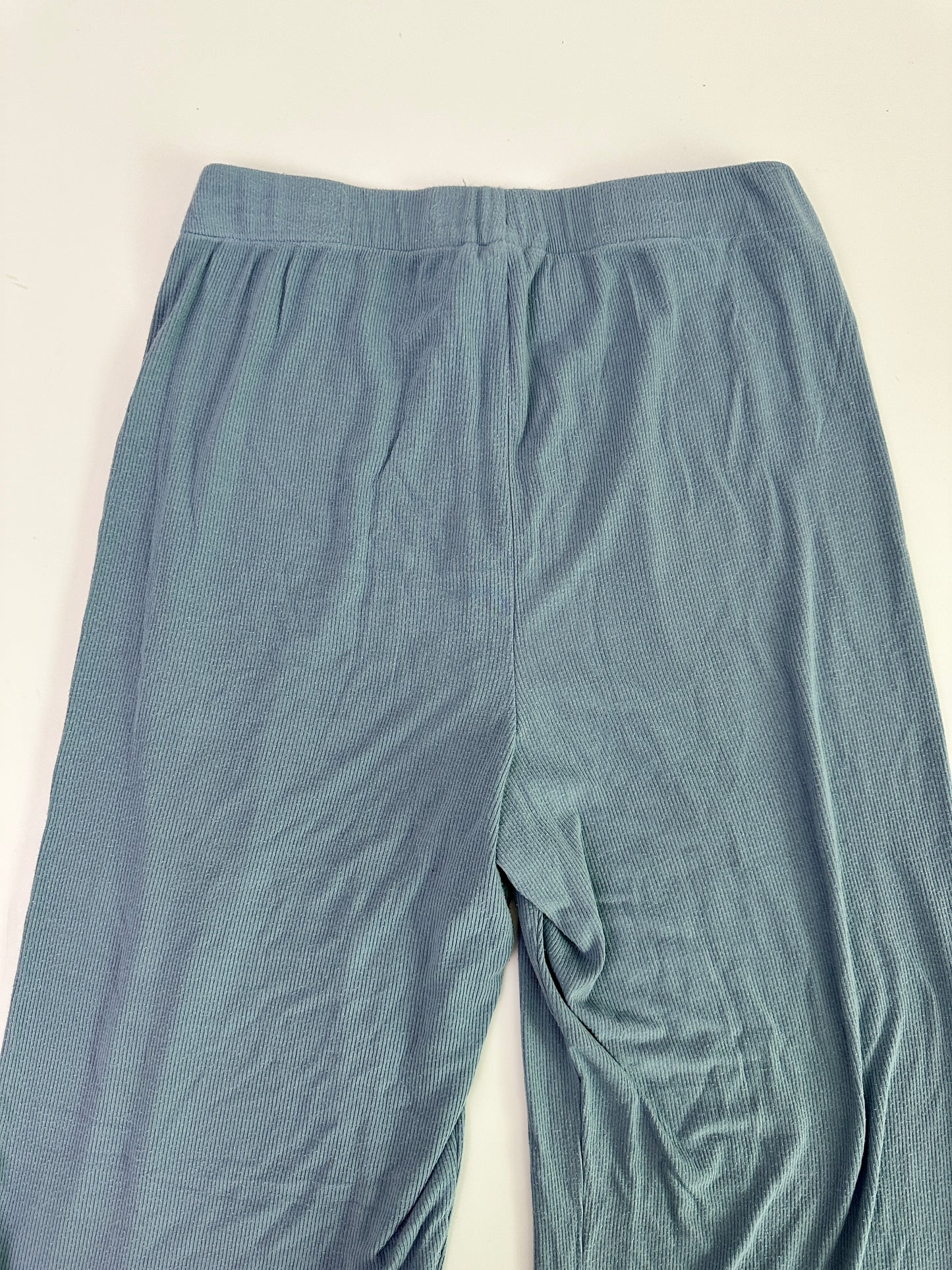 skims blue ribbed lounge pants (size medium)