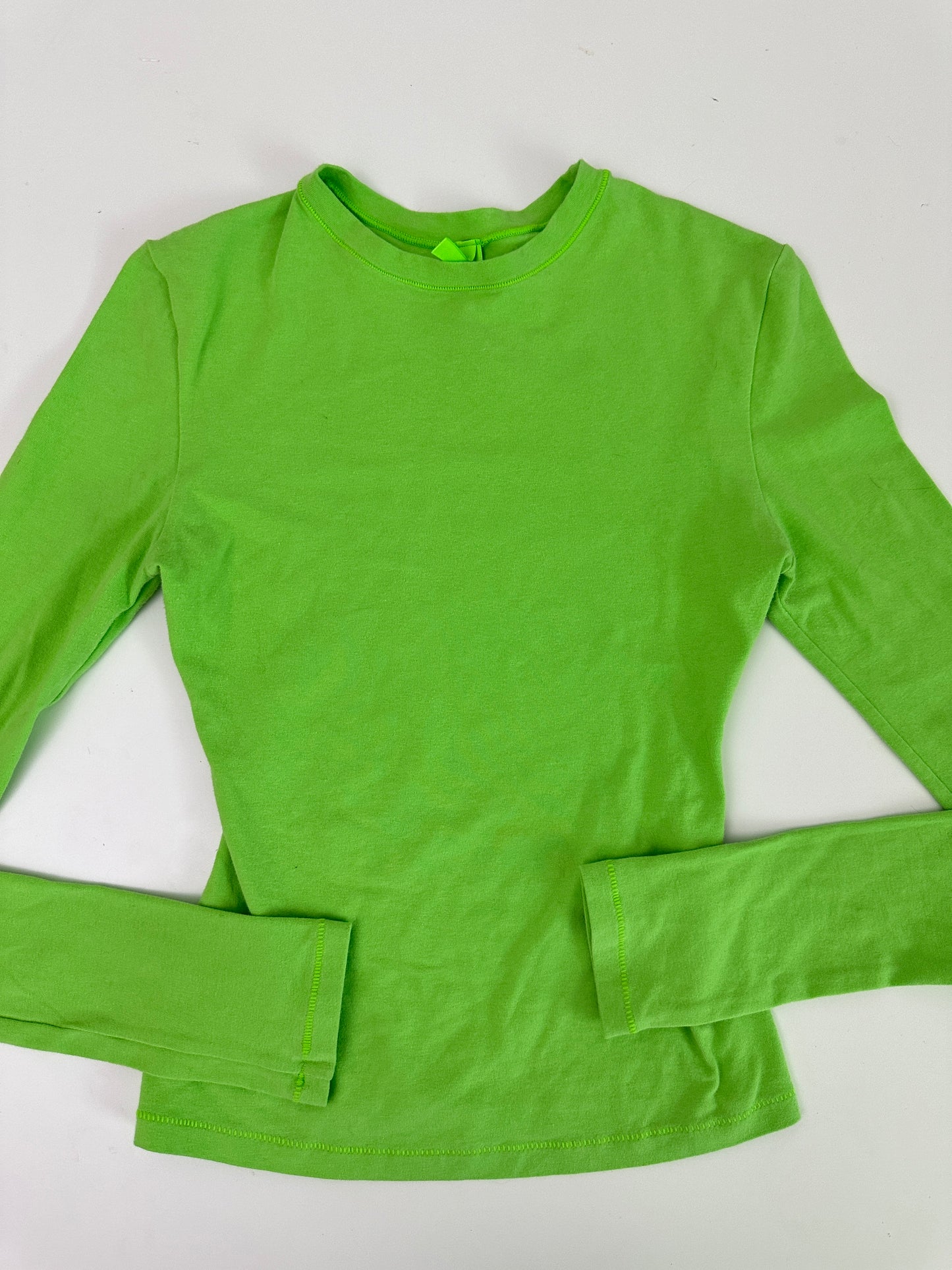 skims green cotton log sleeve (size XS)