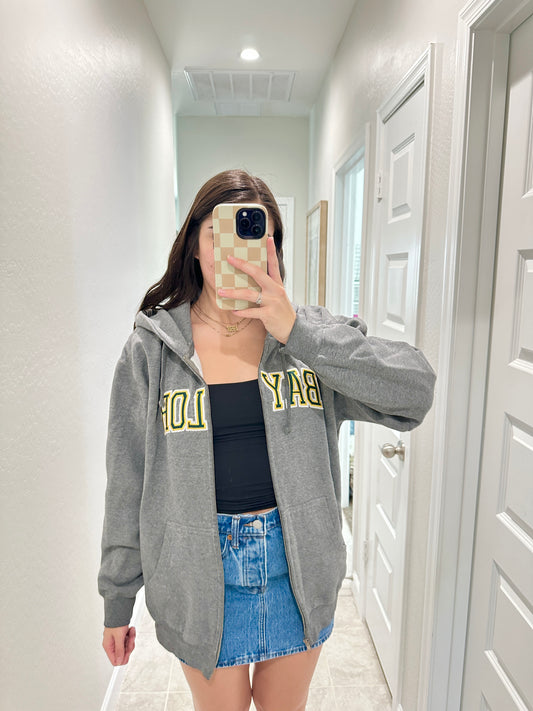 vintage Baylor University zip up jacket (size large)