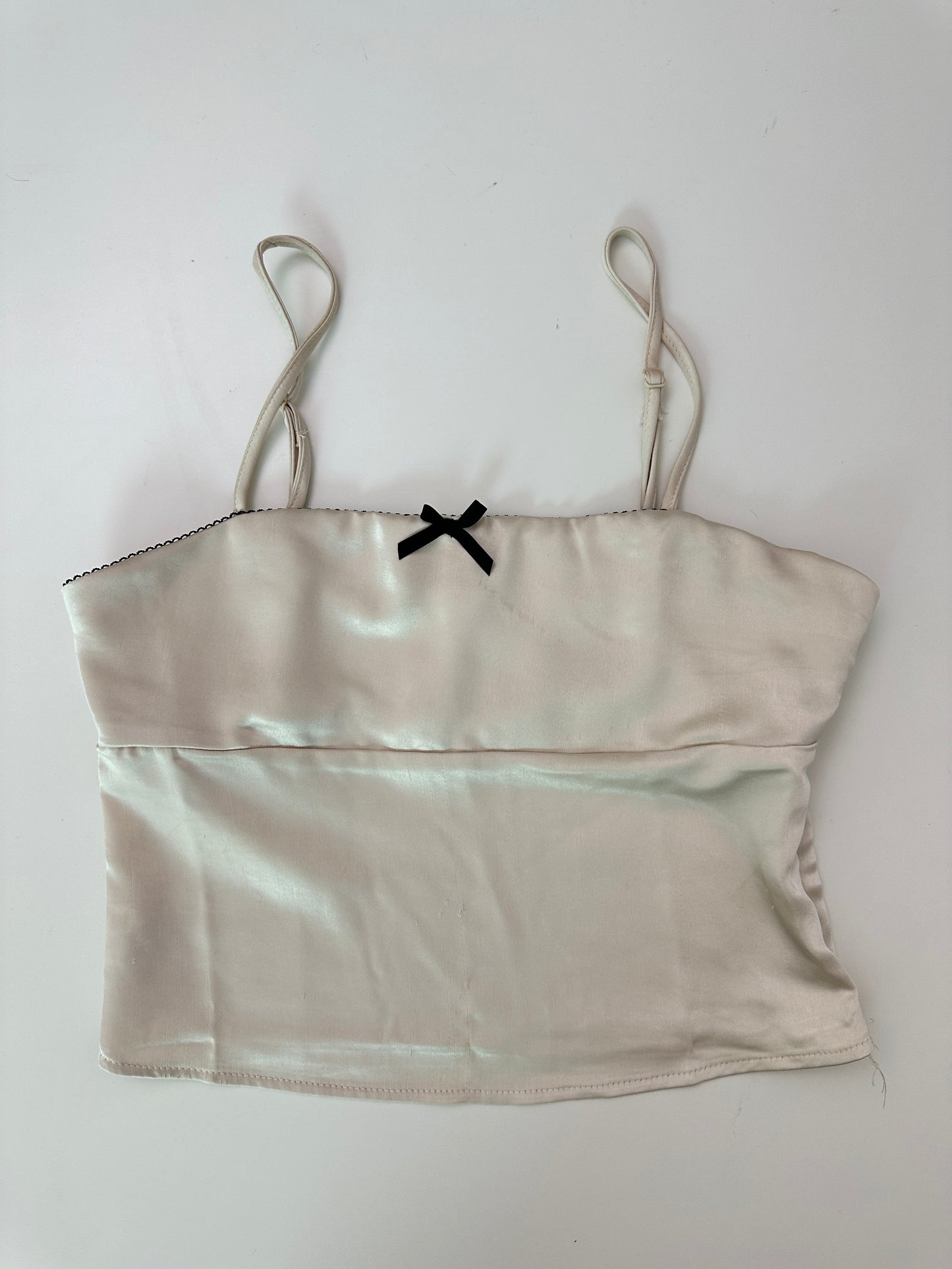 pacsun satin bow tank (size xsmall)