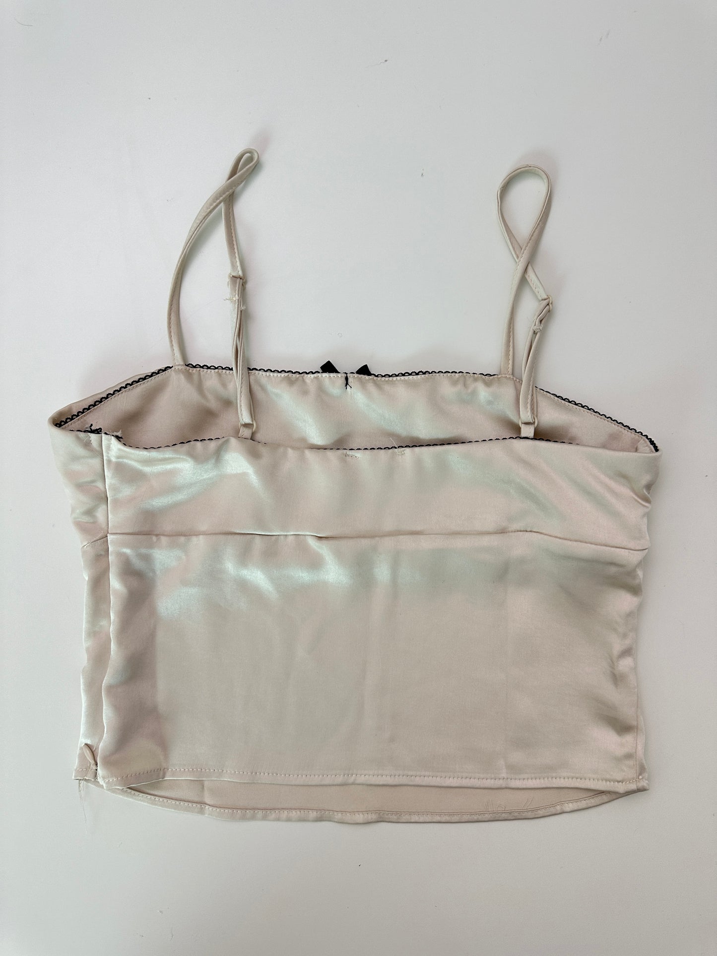 pacsun satin bow tank (size xsmall)