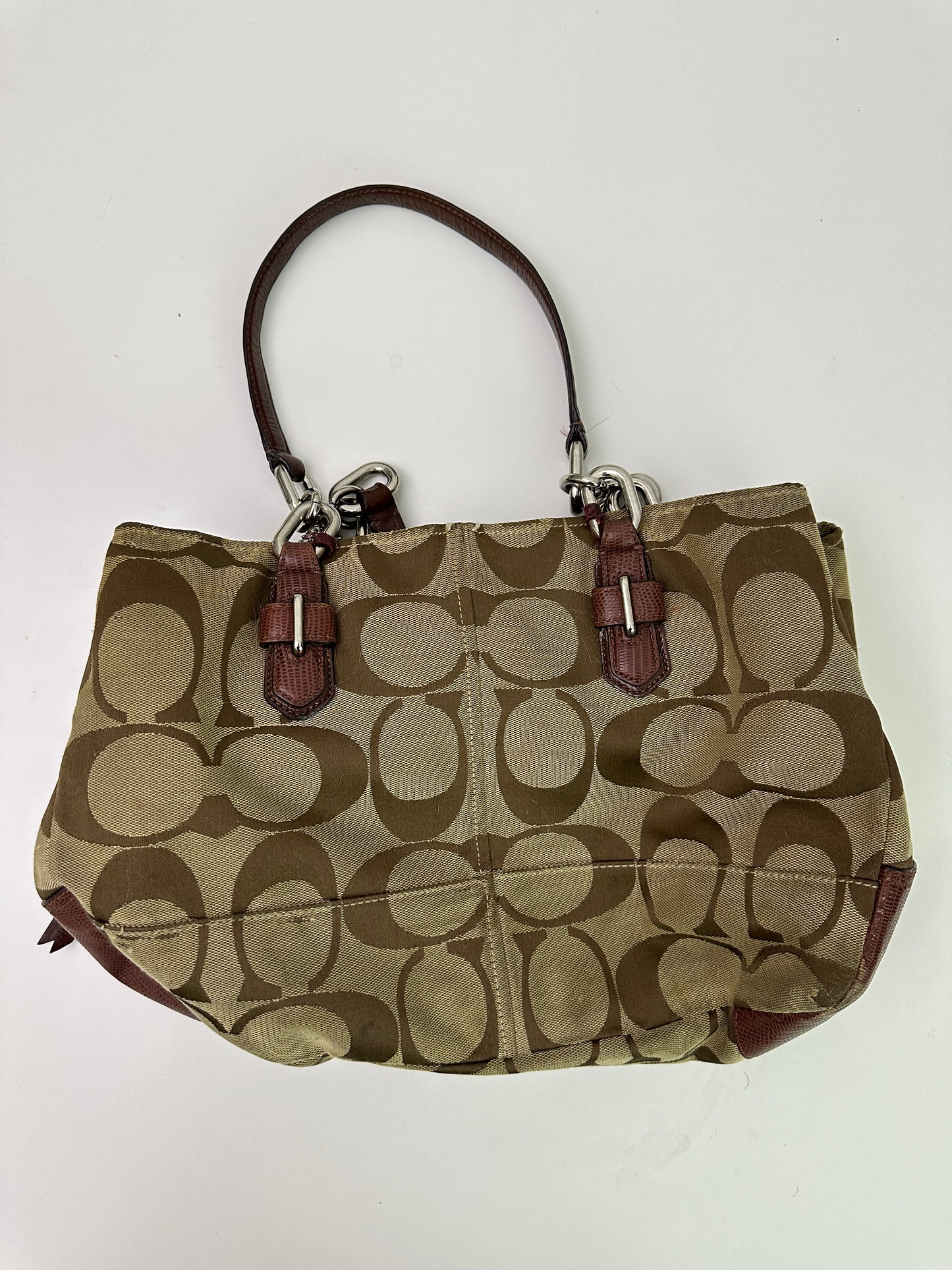 coach brown monogram purse