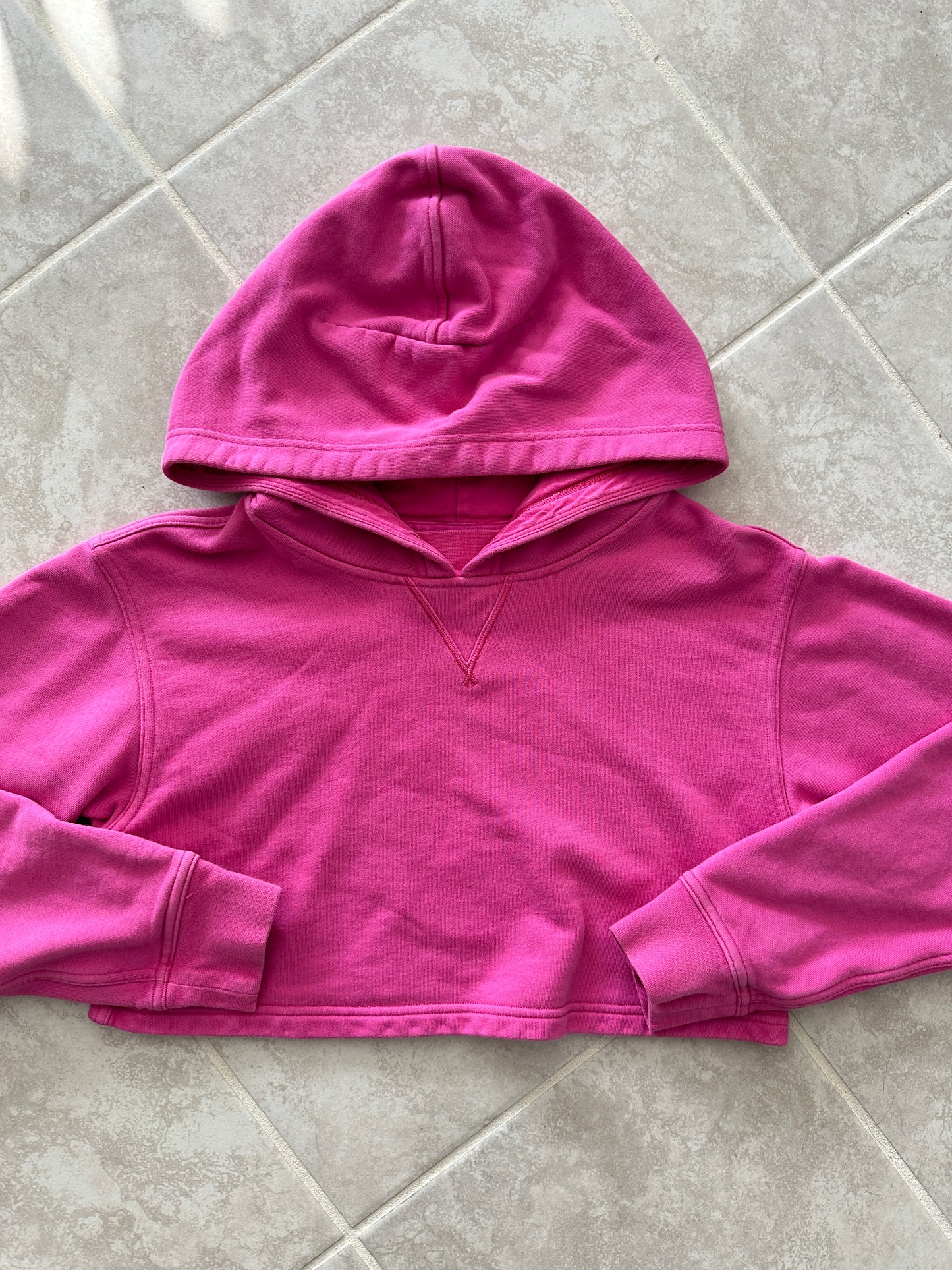 lululemon sonic pink all yours cropped hoodie (size 2)