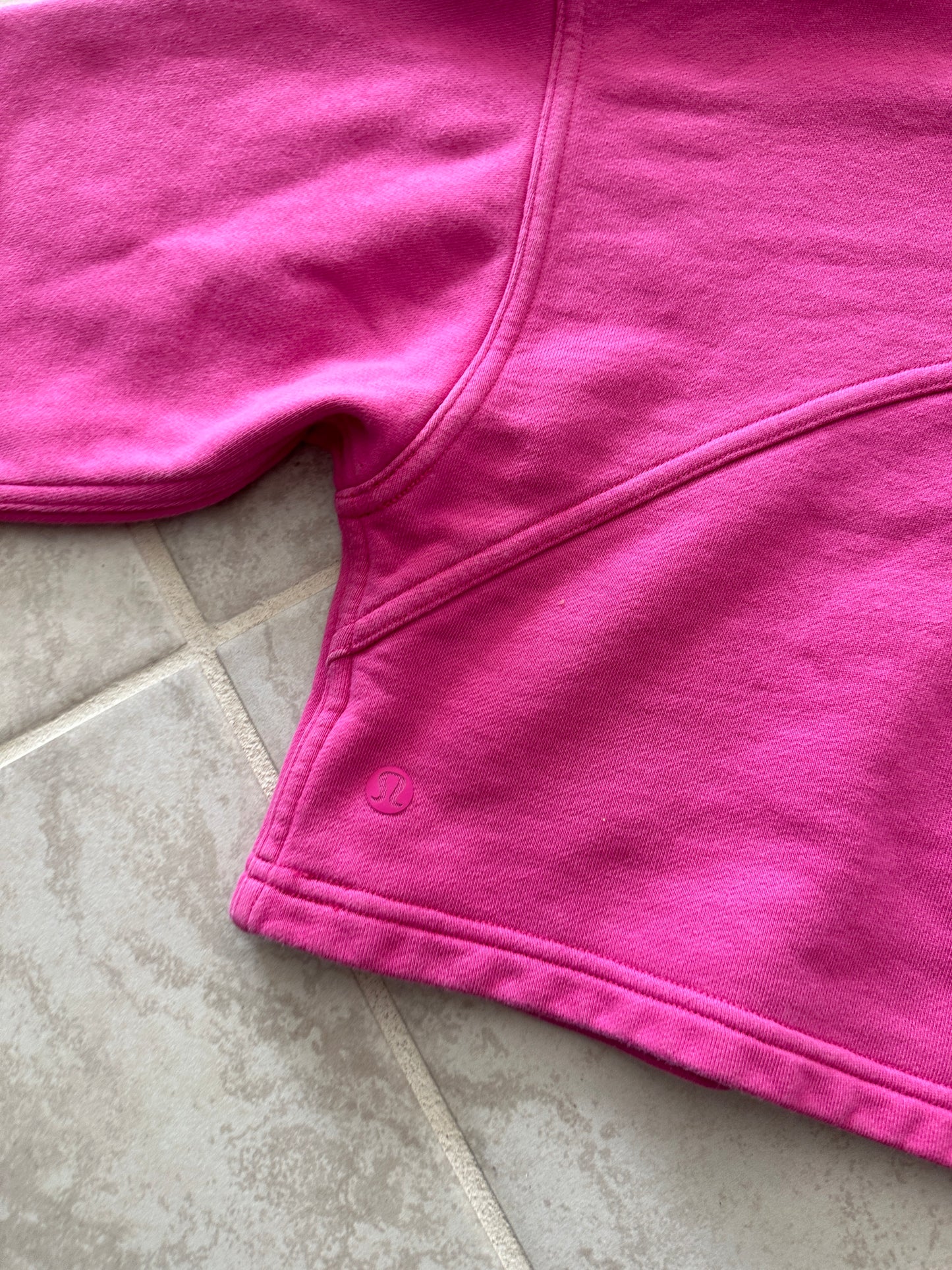 lululemon sonic pink all yours cropped hoodie (size 2)