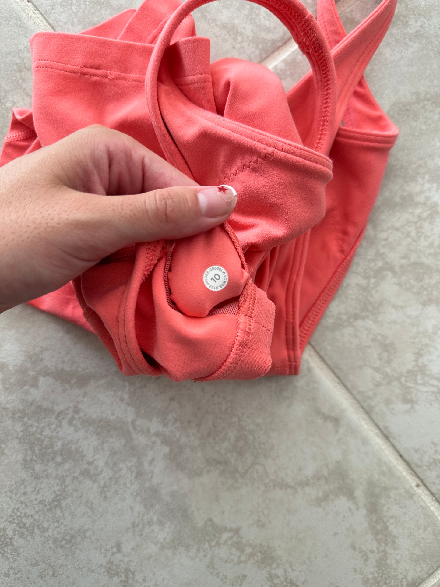 lululemon guava pink align tank (size 10)