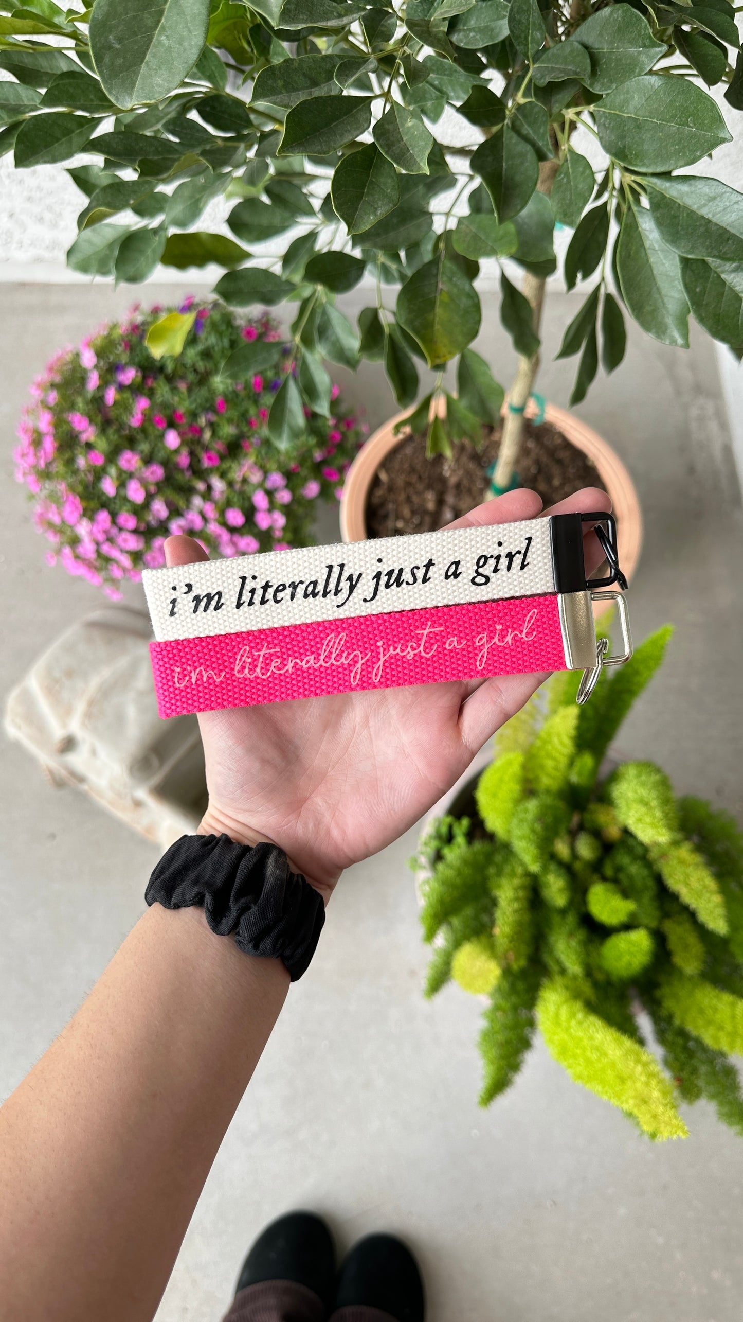 I'm literally just a girl - custom wristlet