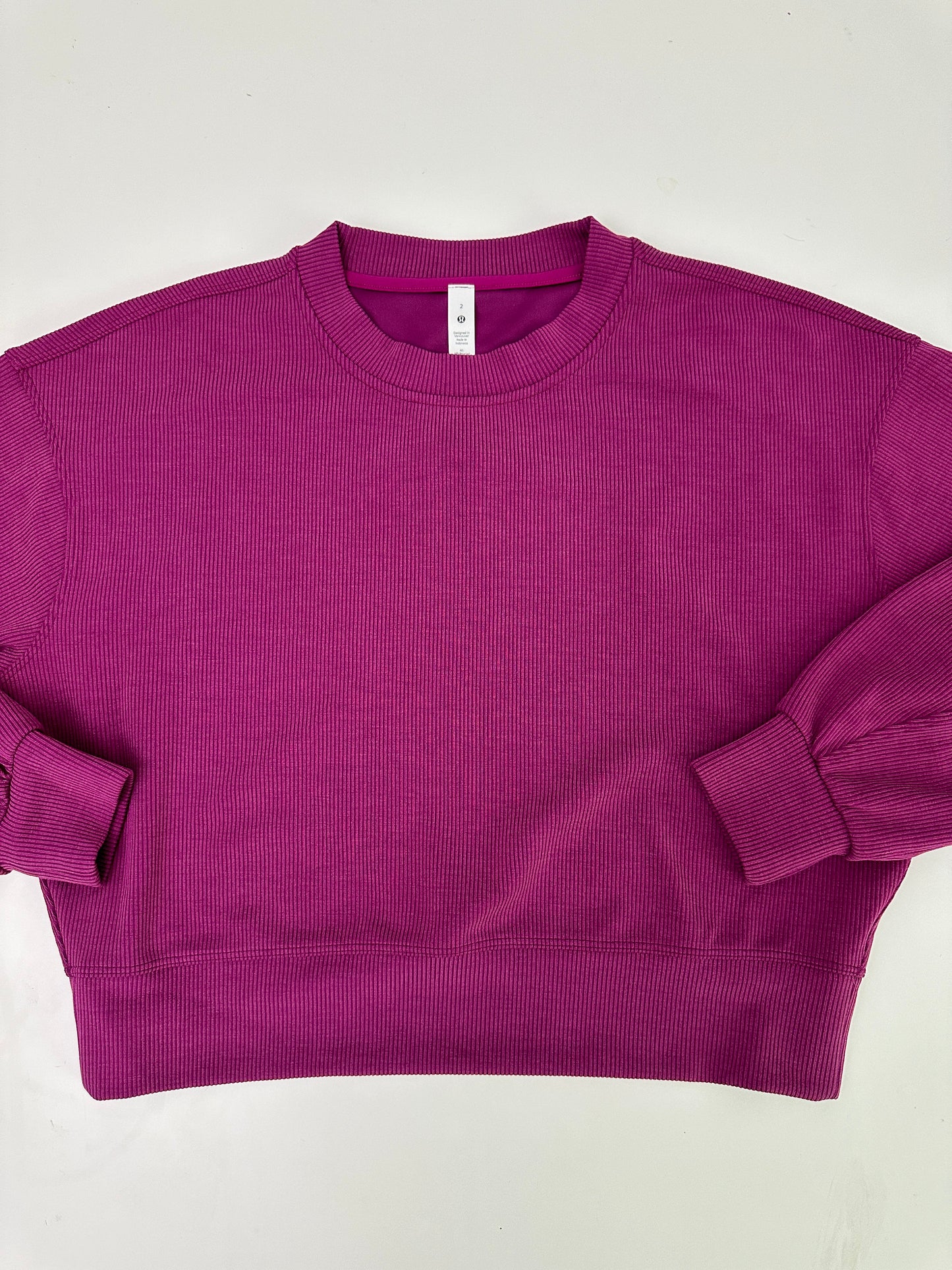 lululemon softstreme ribbed cropped crewneck (size 2)