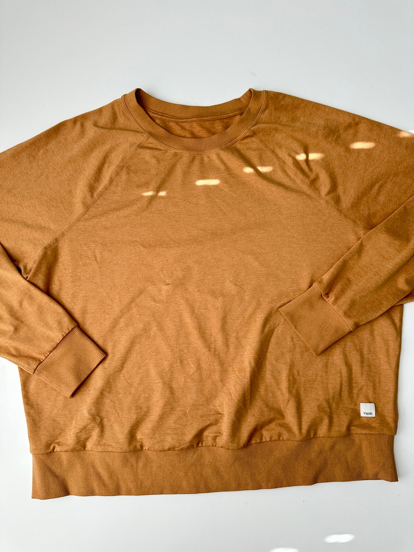 vuori yelloow gold crewneck (size medium)