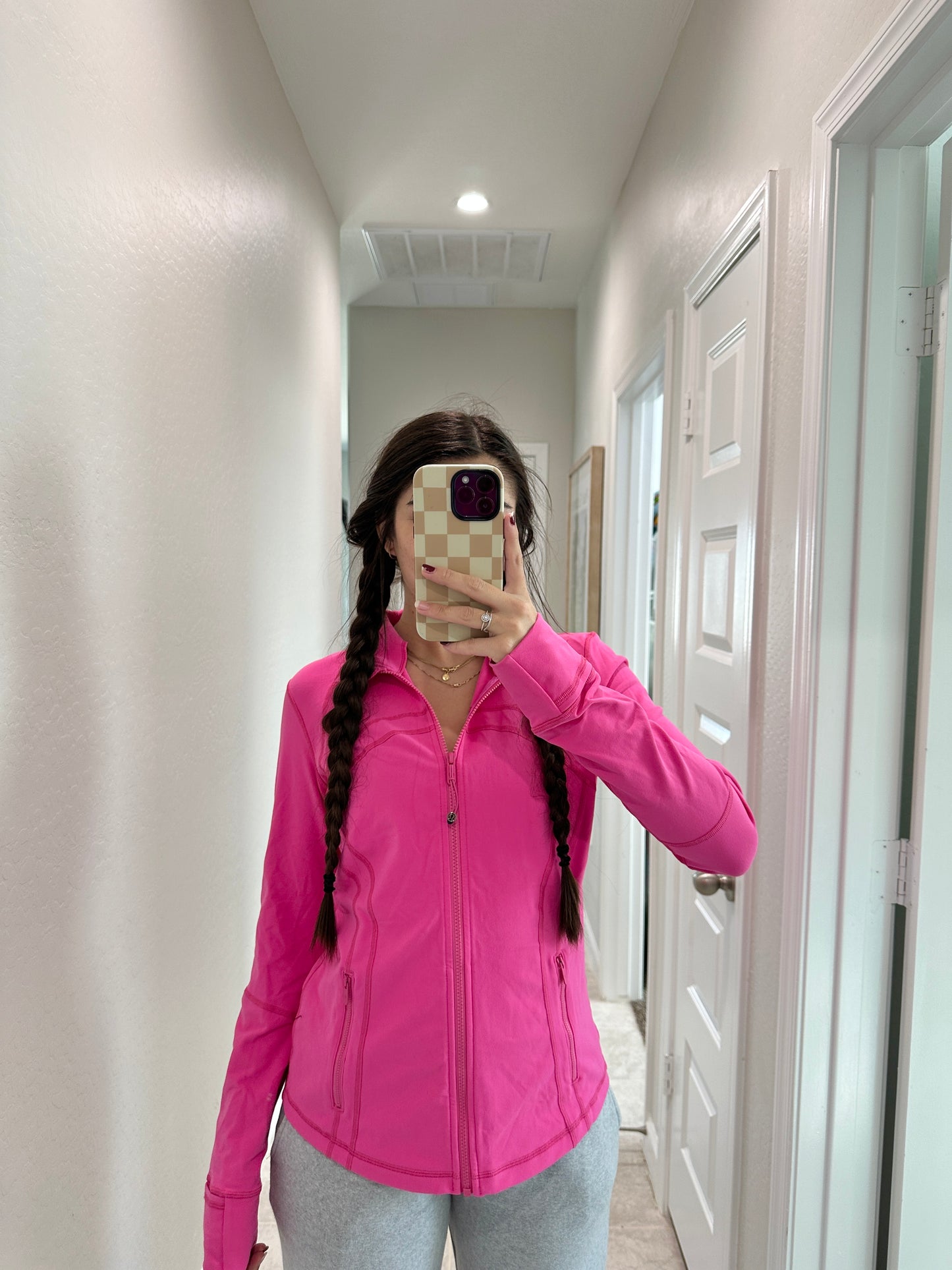 lululemon sonic pink define jacket (size 12)