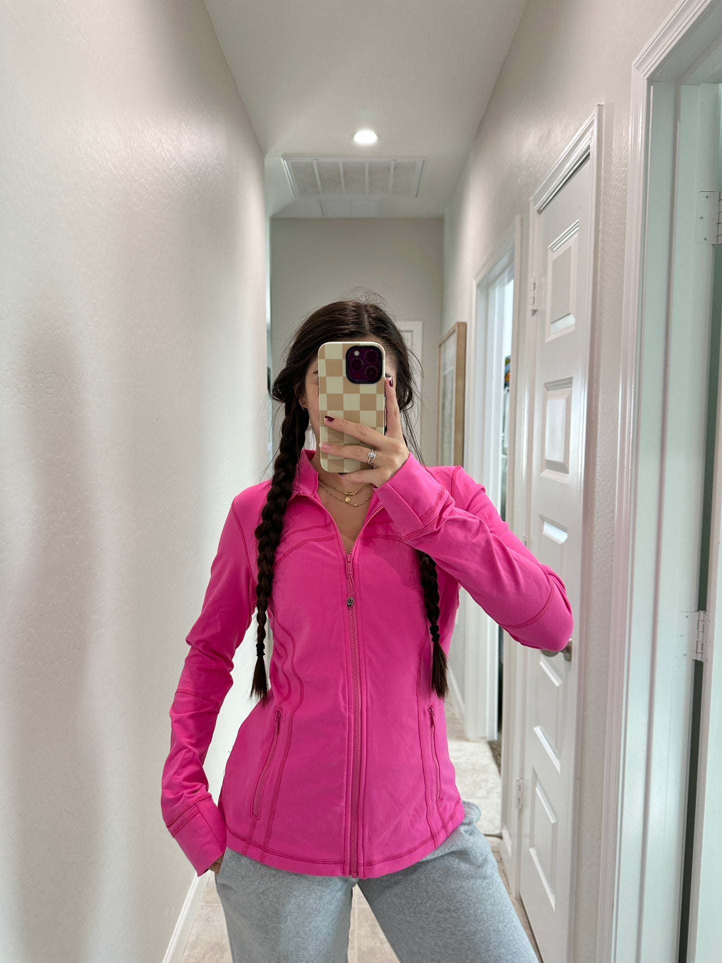 lululemon sonic pink define jacket (size 12)