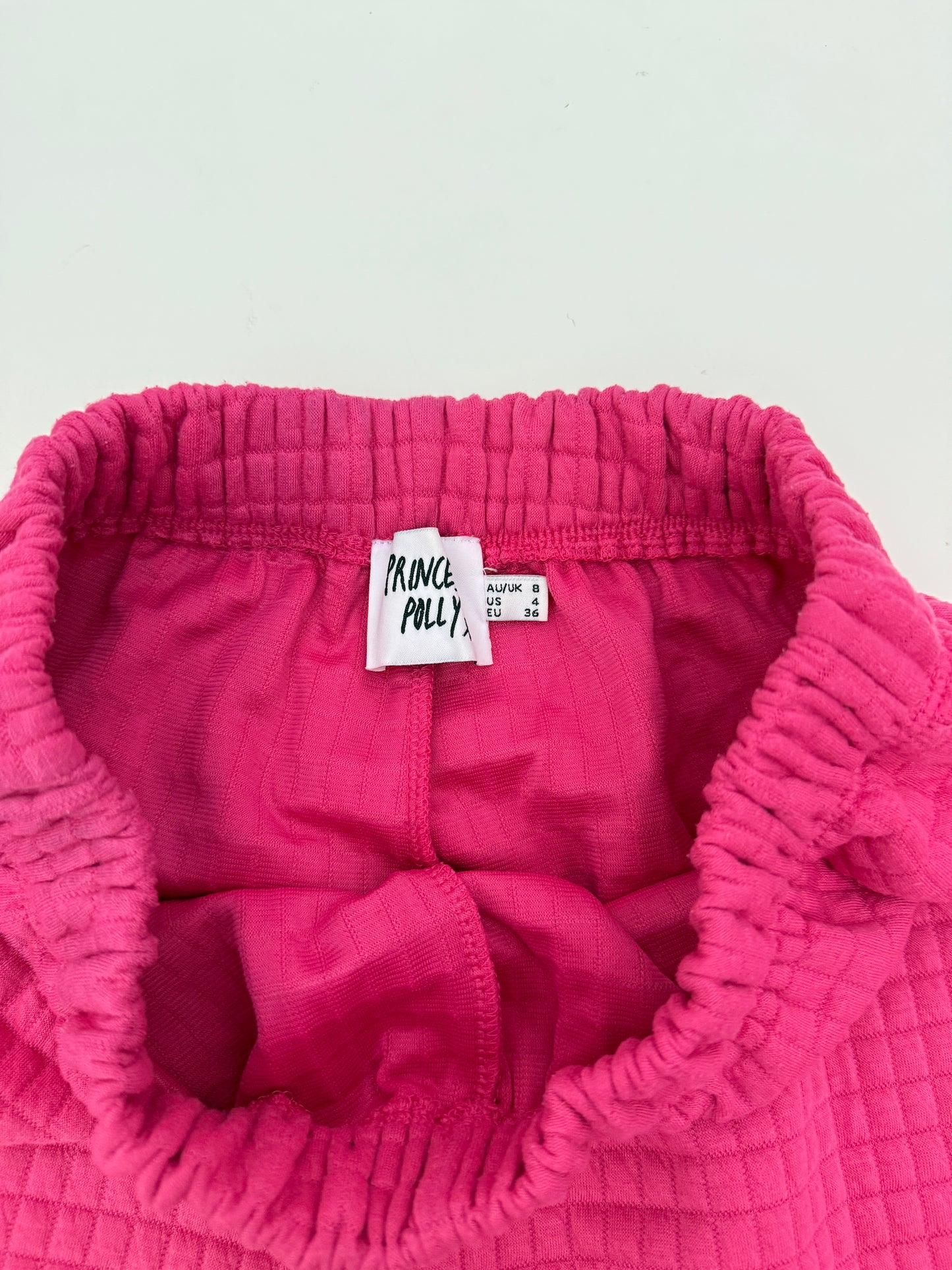 princess polly pink quilted jogger set (size 4)