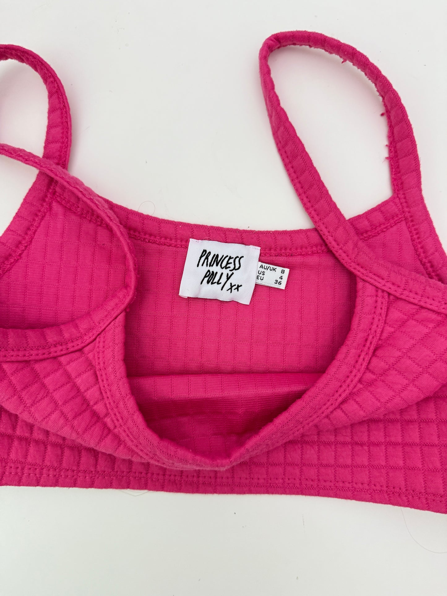 princess polly pink quilted jogger set (size 4)