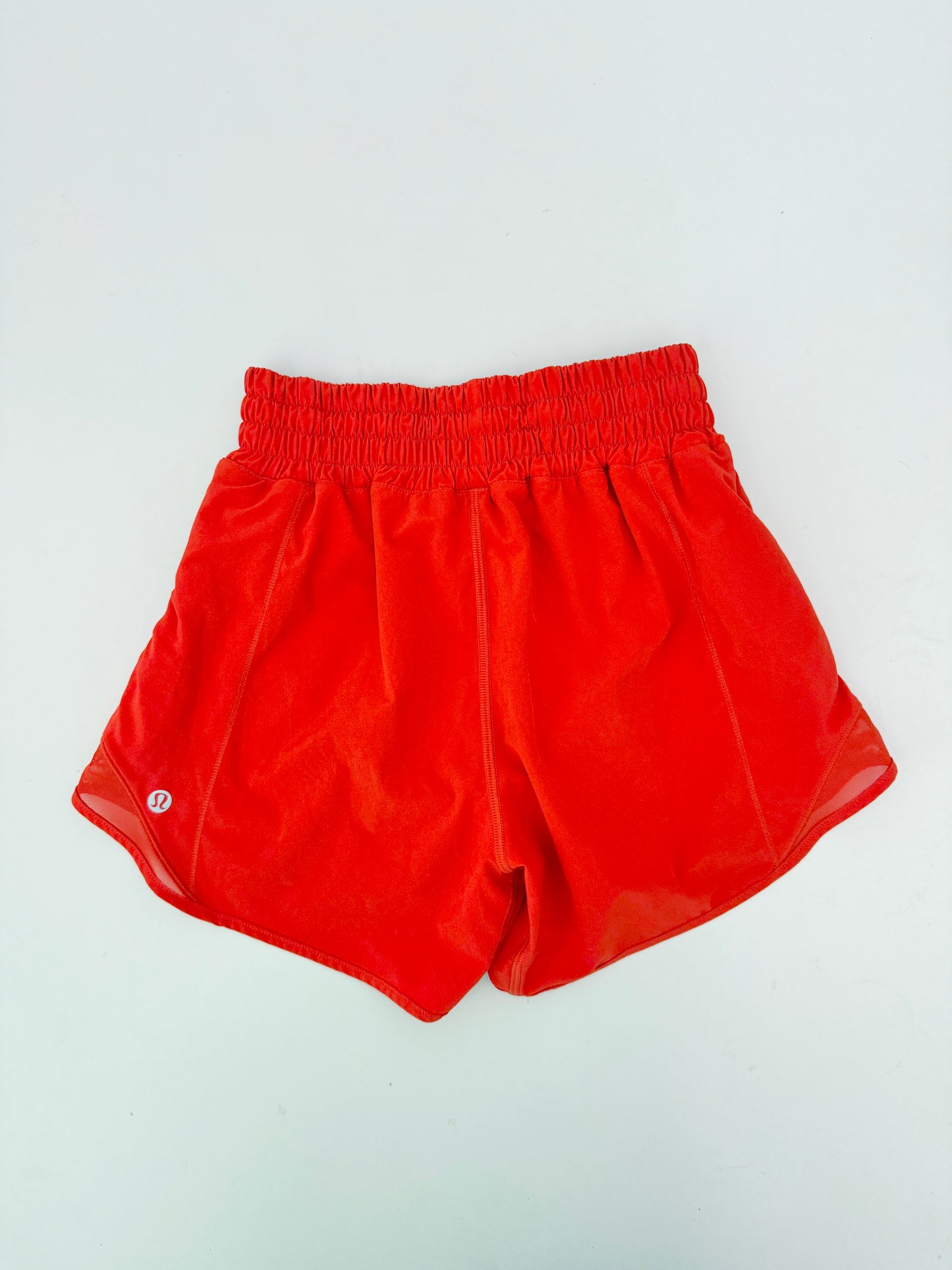 lululemon red high rise hotty hot shorts (size 2, 4" inseam)