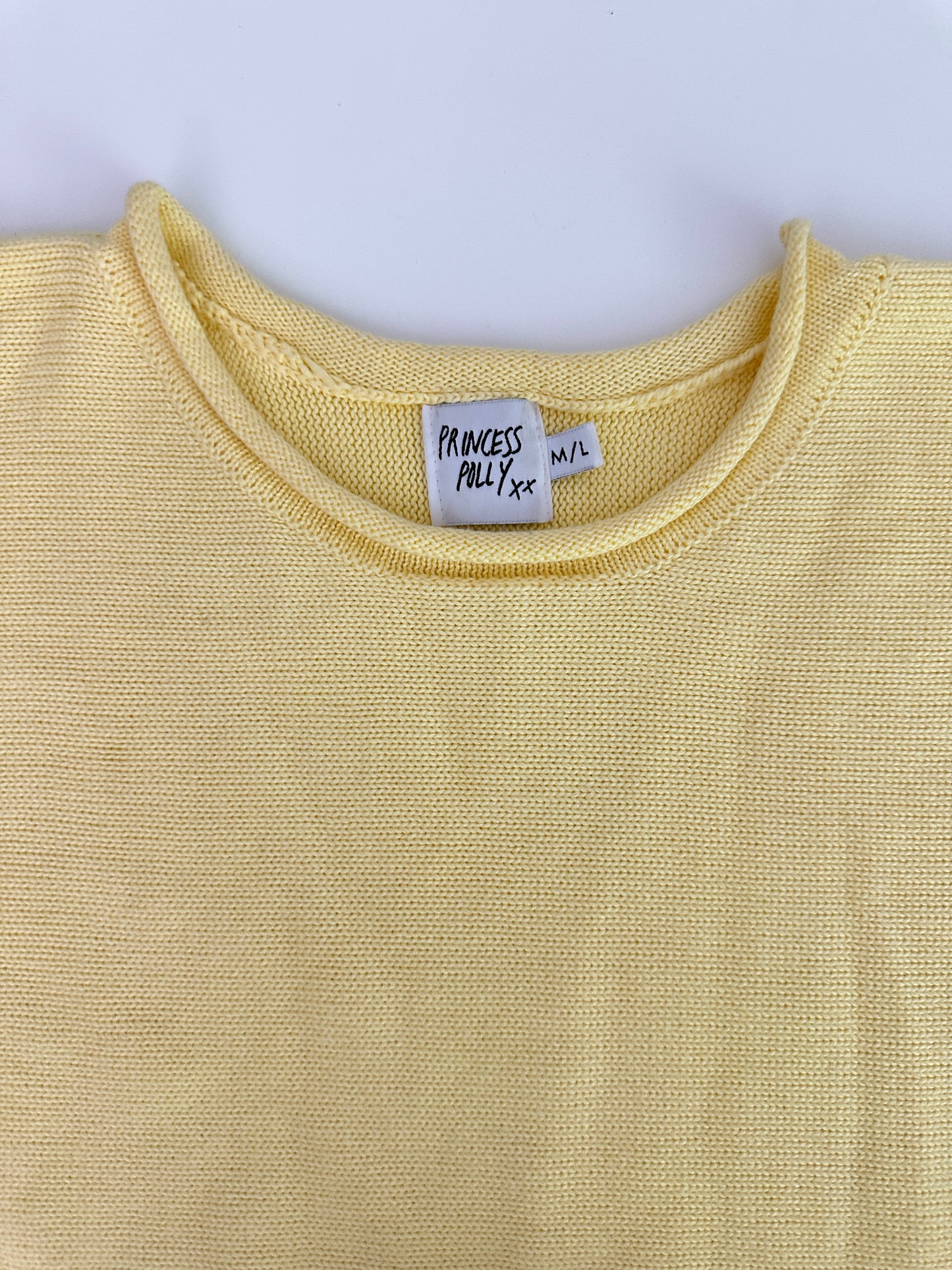 princess polly yellow sweater set (size M/L)