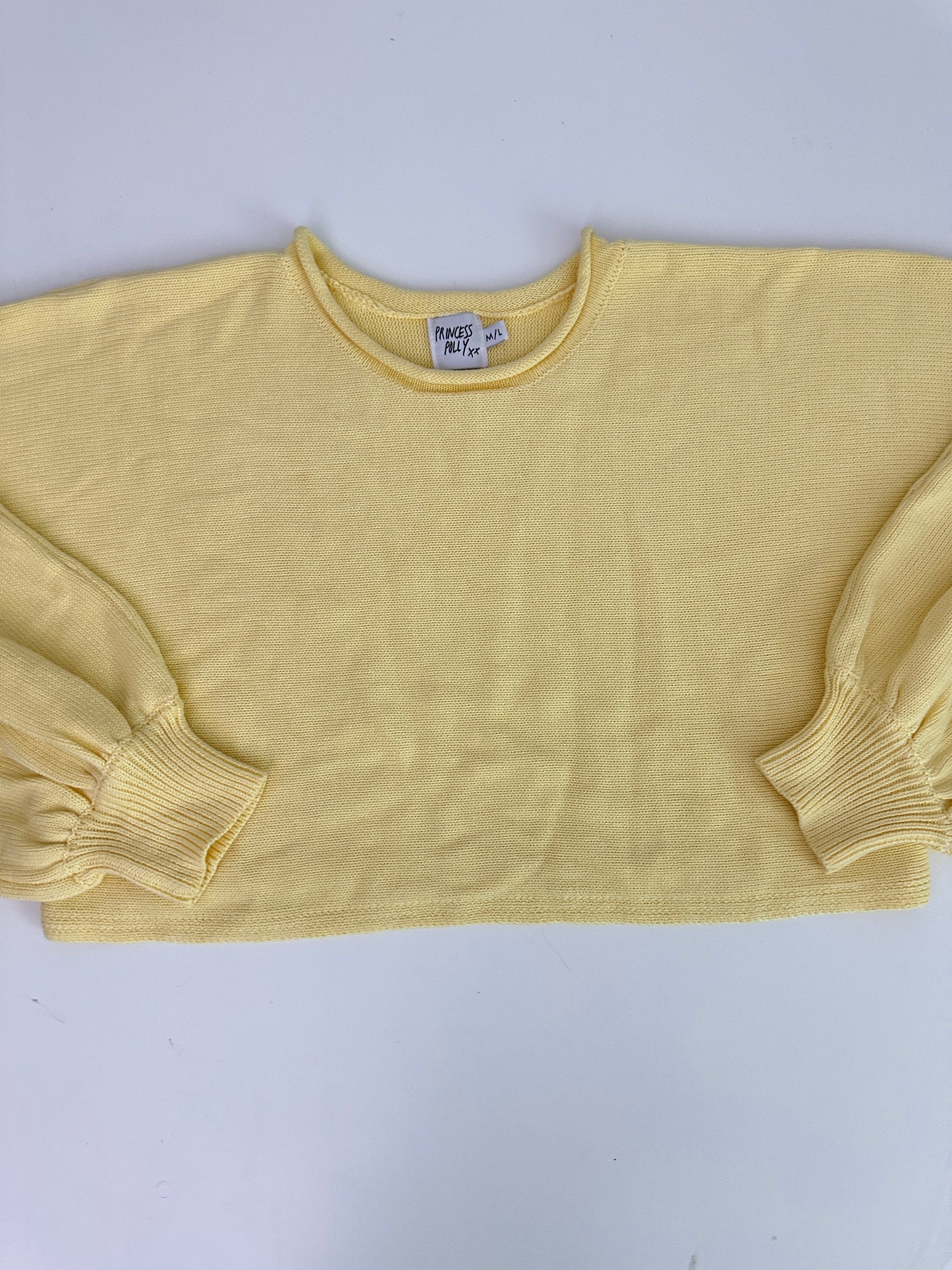 princess polly yellow sweater set (size M/L)