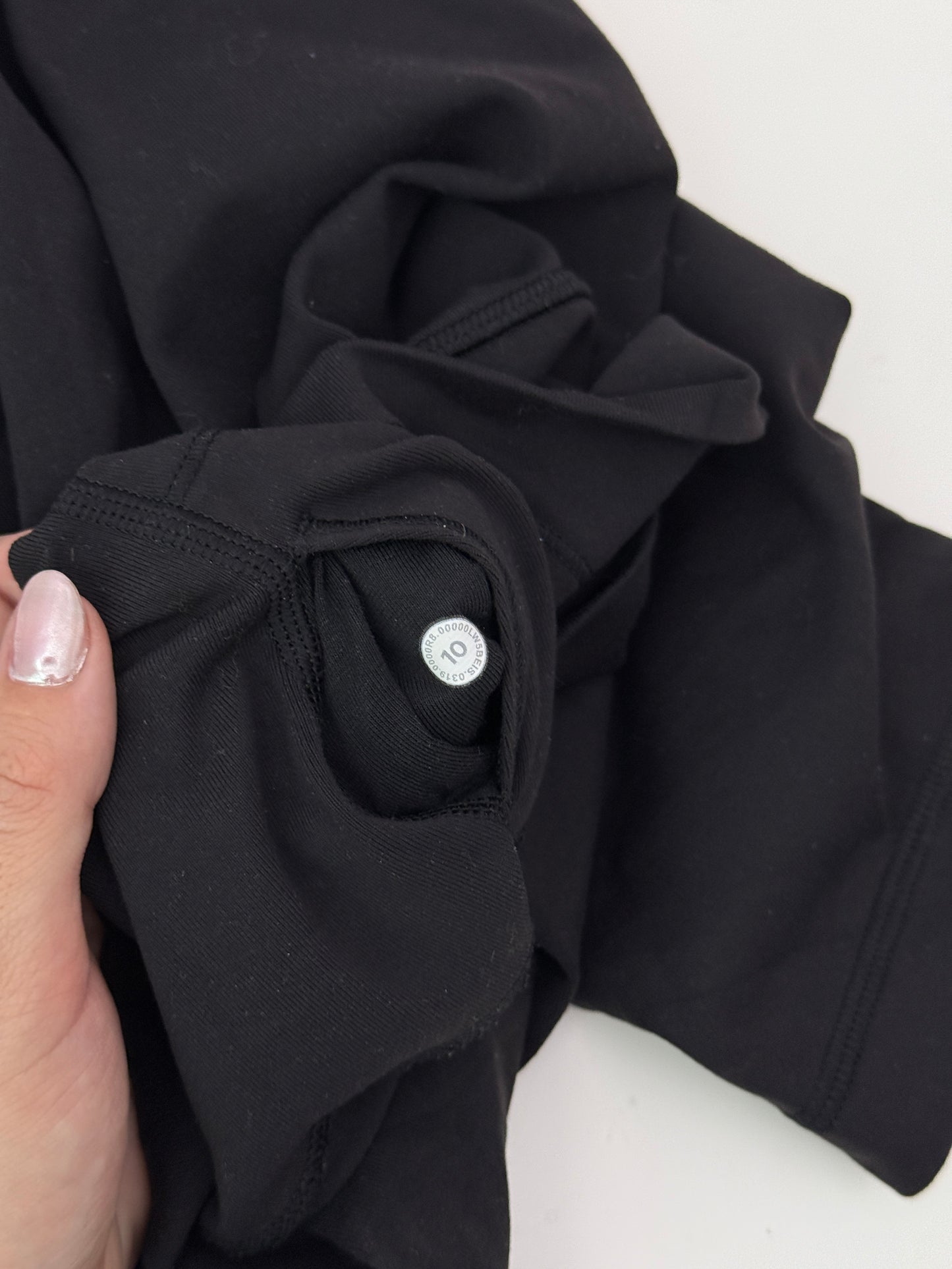 lululemon black wunder under high rise leggings (size 10, 25")