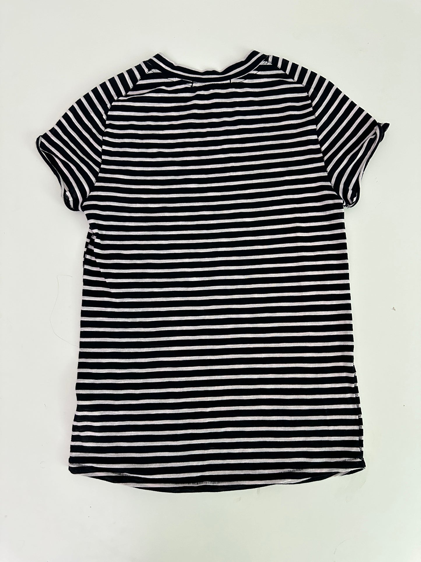 free people back and white striped tee (size medium)