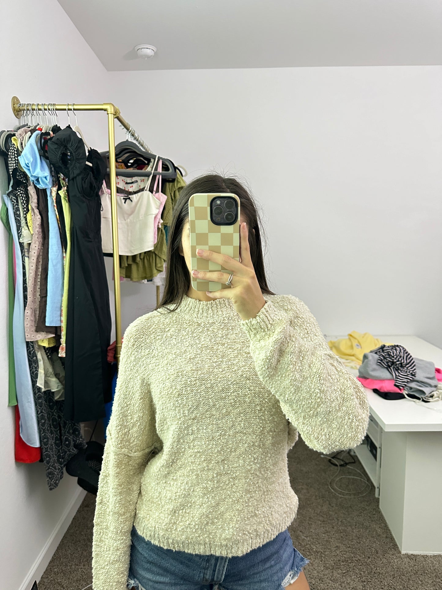 free people knit sweater (size small)